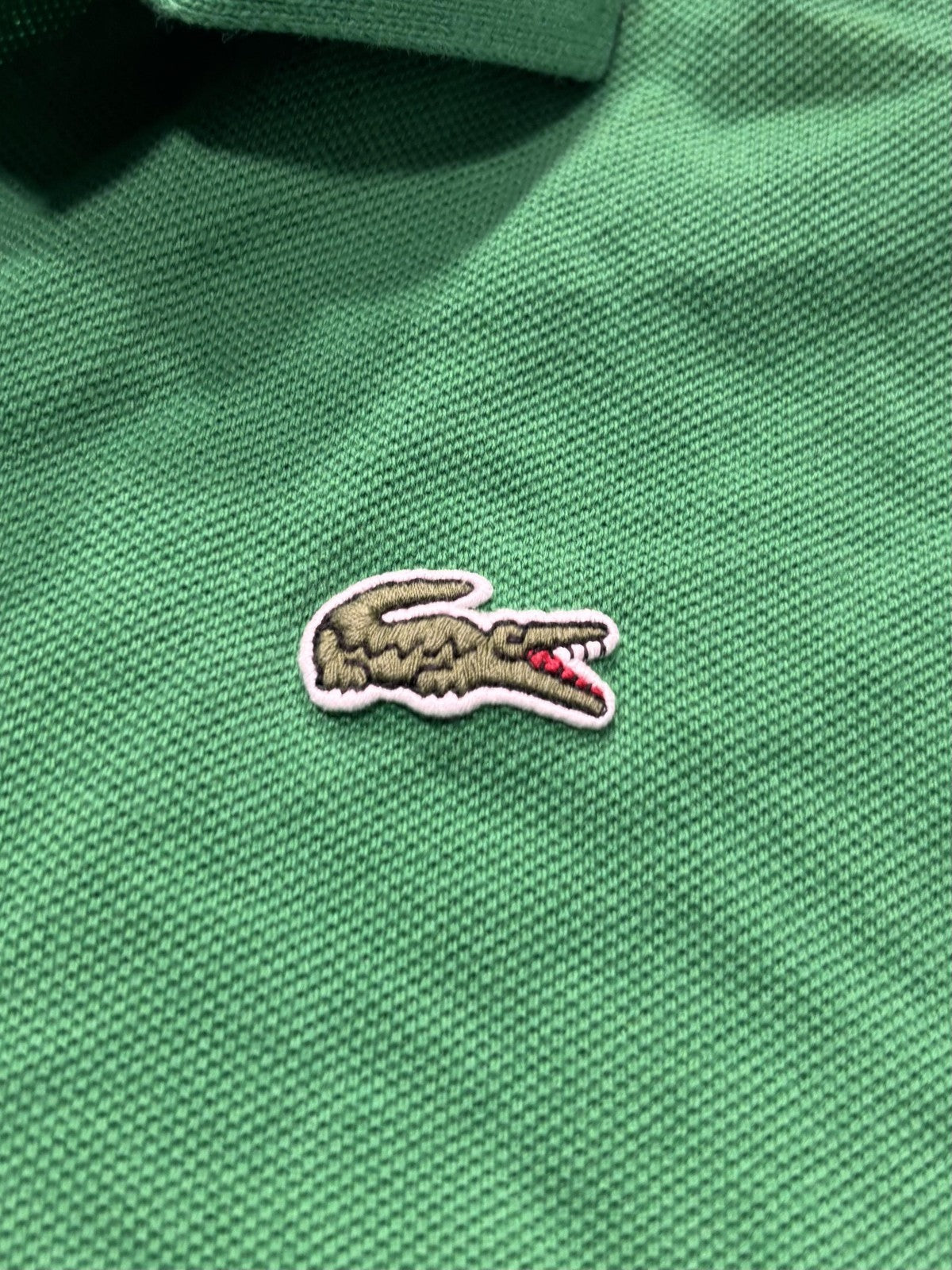Lacoste Polo Shirt Mens Medium Green Classic Fit Pique Cotton Short Sleeve Logo