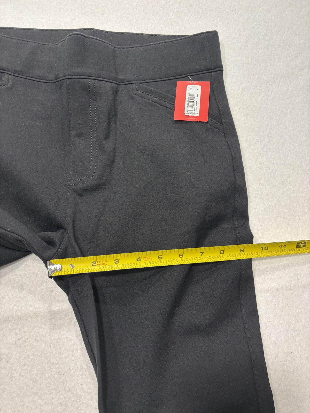 Spanx Dress Pants Womens Large Black Ponte Skinny Pull On Shaping Ankle Work