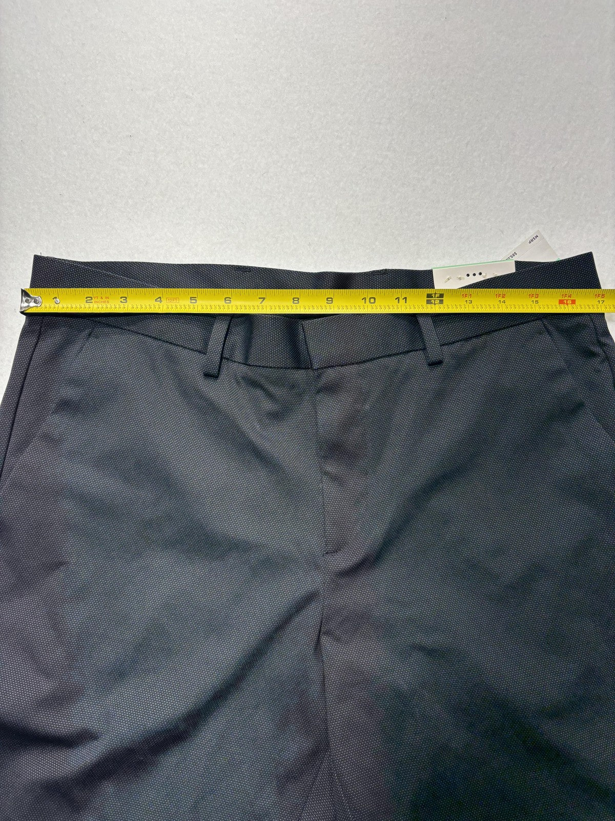 Perry Ellis Portfolio Dress Pants Mens 34x32 Gray Very Slim Travel Luxe Stretch