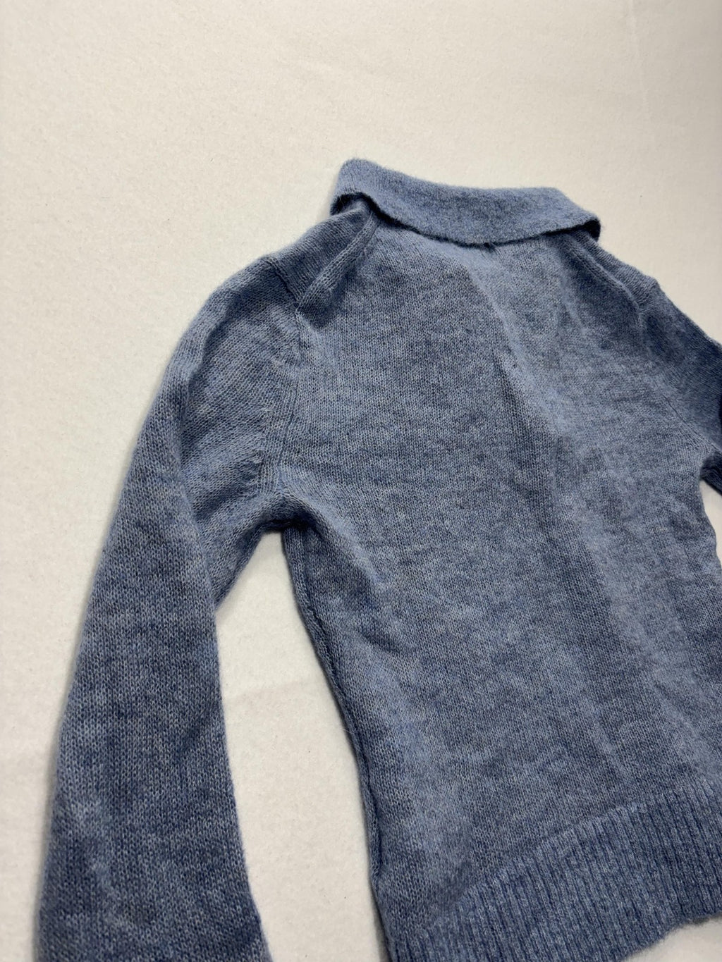 Banana Republic Sweater Womens XS Blue Collared Alpaca Knit Long Sleeve Pullover