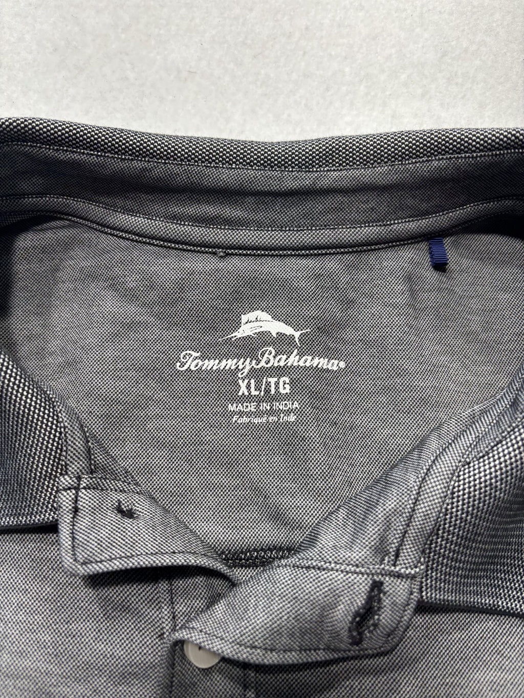 Tommy Bahama Polo Shirt Mens XL Gray Supima Cotton Short Sleeve Logo Casual
