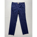 MICHAEL Michael Kors Dress Pants Womens 8 Blue Twill Slim Stretch Flat Front