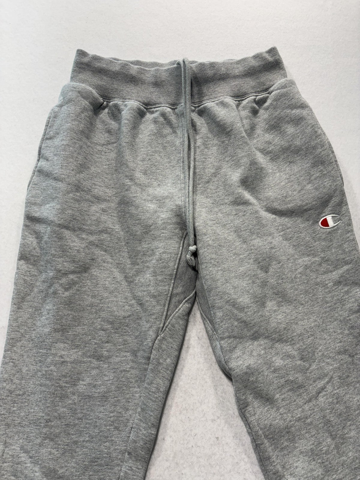 Champion Reverse Weave Sweatpants Mens Medium Gray Fleece Elastic Waist Logo