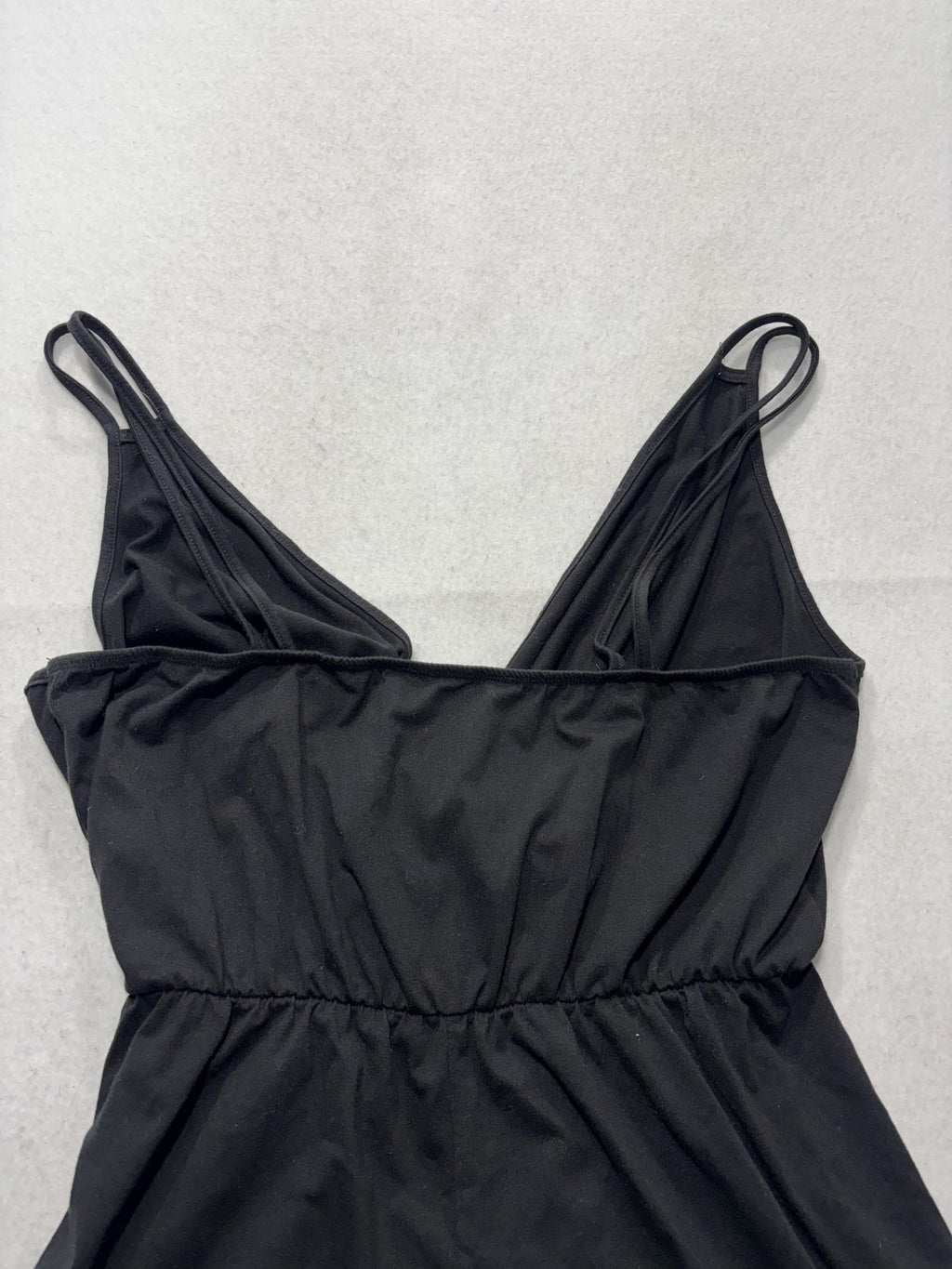SHEIN Romper Womens XL Black V Neck Sleeveless Elastic Waist Jersey Casual