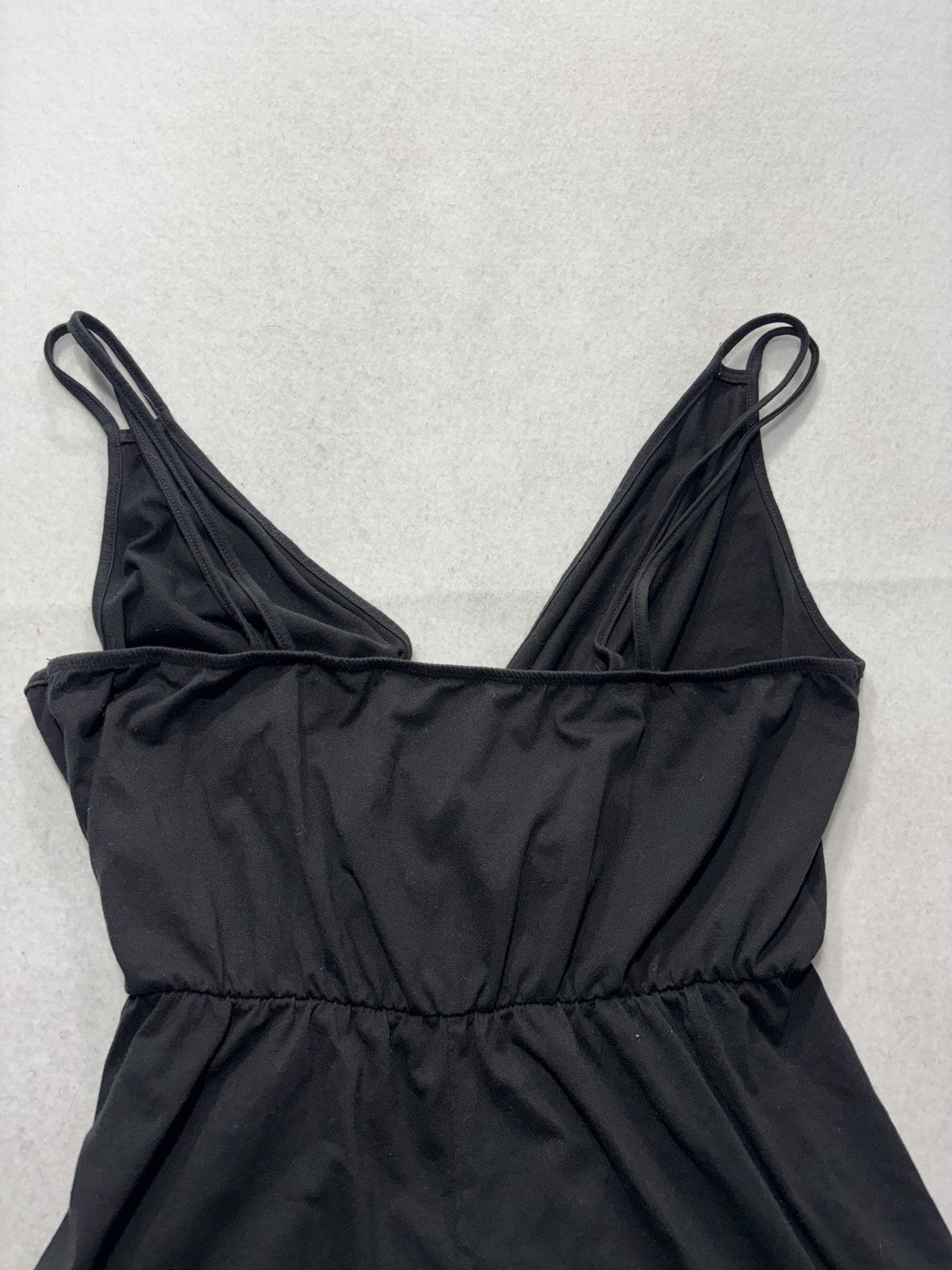 SHEIN Romper Womens XL Black V Neck Sleeveless Elastic Waist Jersey Casual