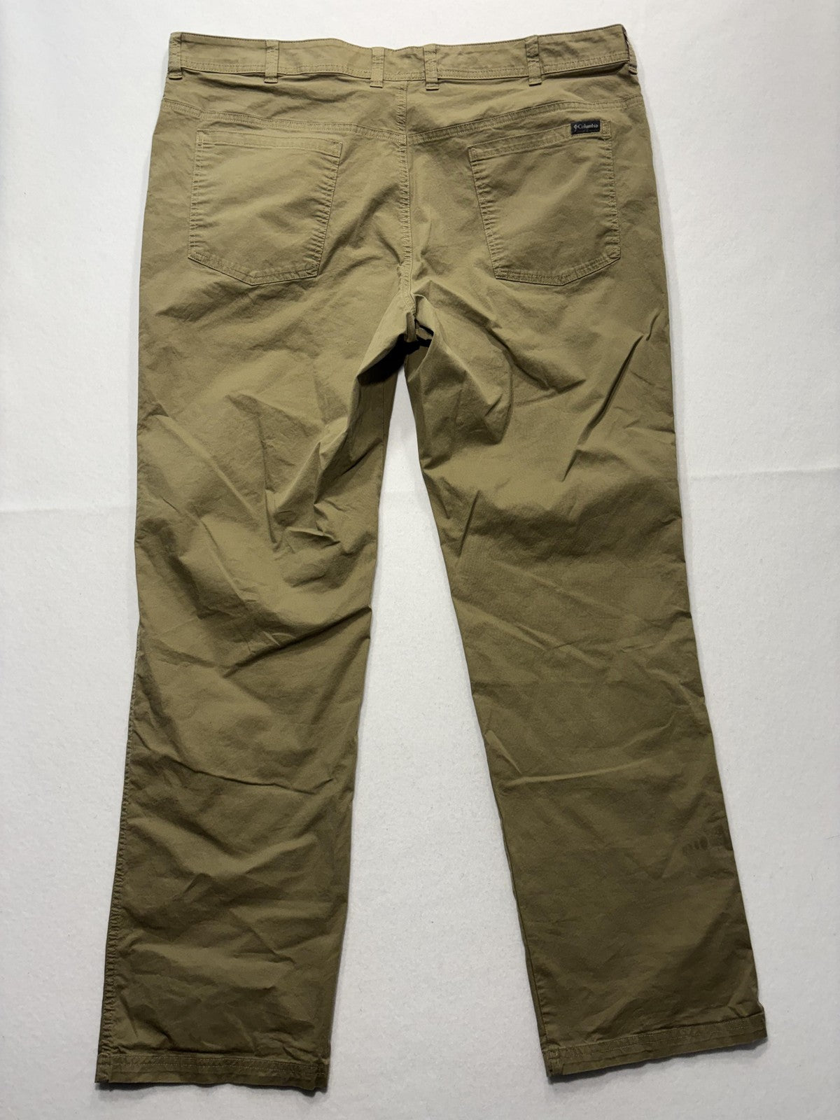 Columbia Khaki Pants Mens 40x34 Green Regular Fit Canvas Stretch Casual Outdoor