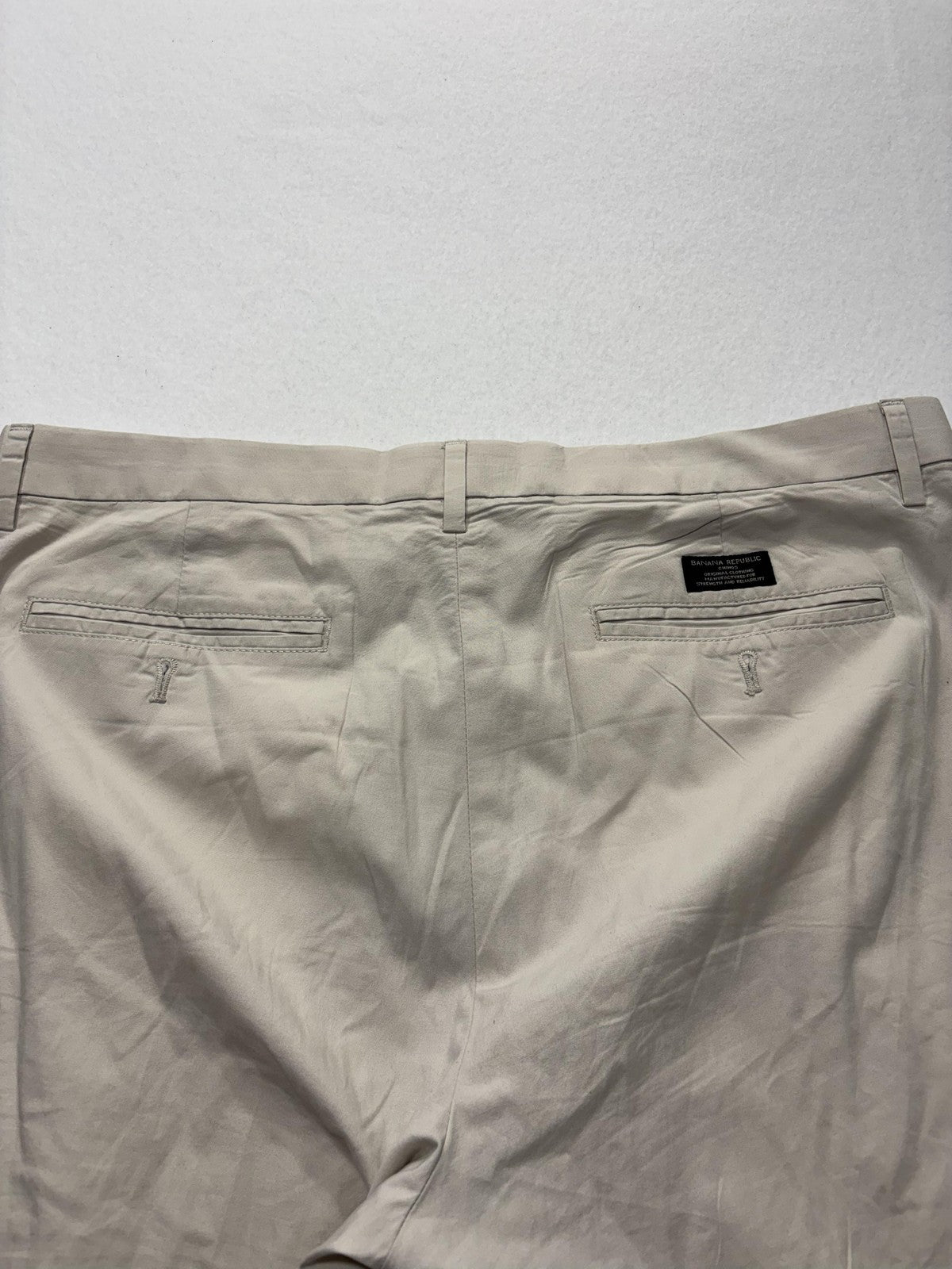 Banana Republic Chino Pants Mens 36x32 Beige Straight Leg Stretch Casual Work