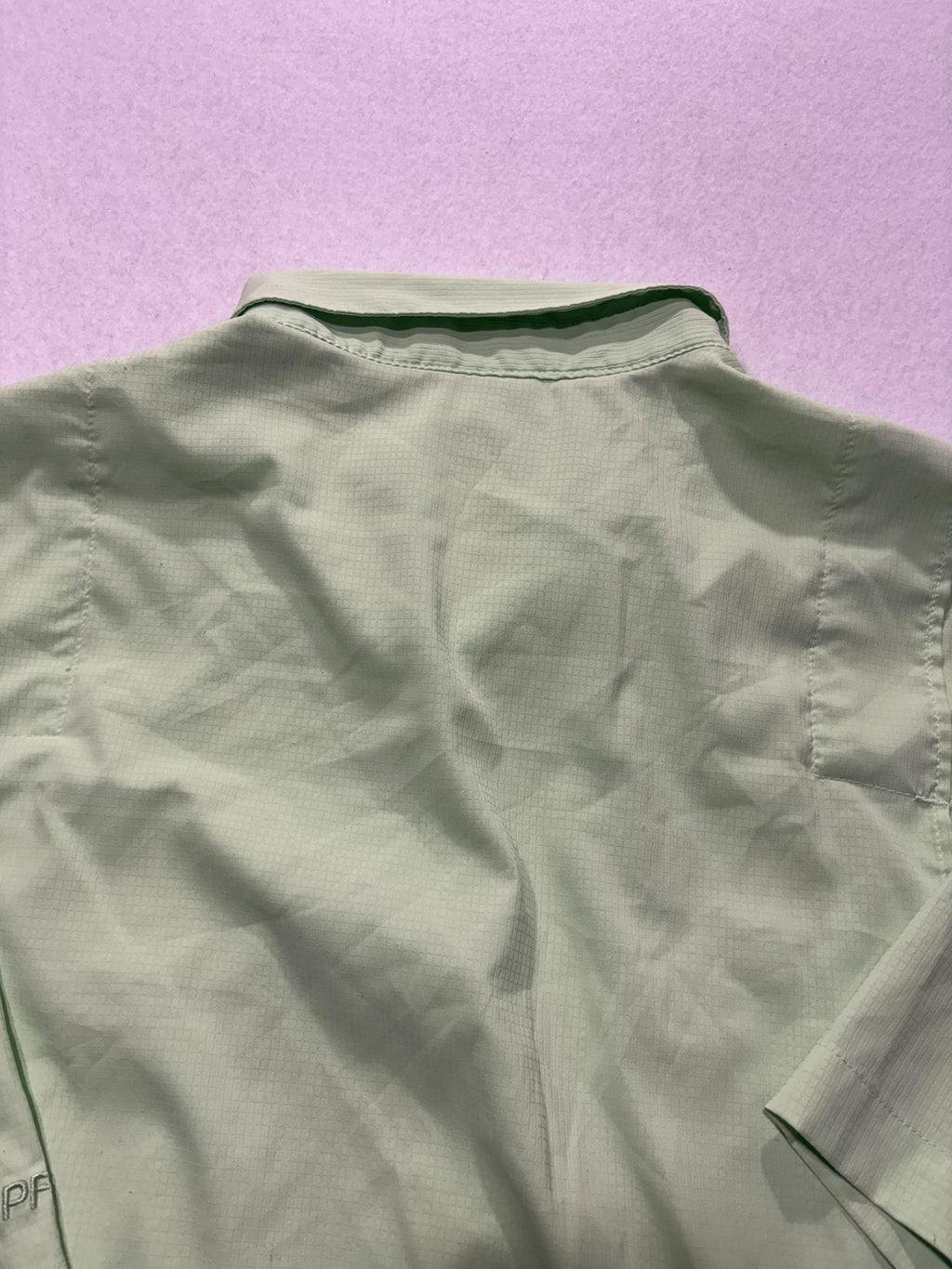 Columbia PFG Shirt Mens 2XL Green Short Sleeve Fishing Button Up Vented UPF 30+