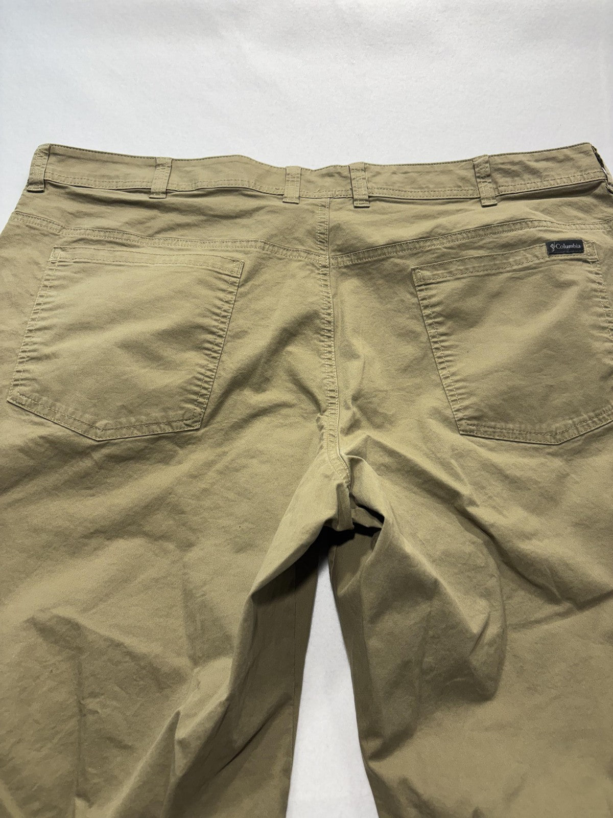 Columbia Khaki Pants Mens 40x34 Green Regular Fit Canvas Stretch Casual Outdoor