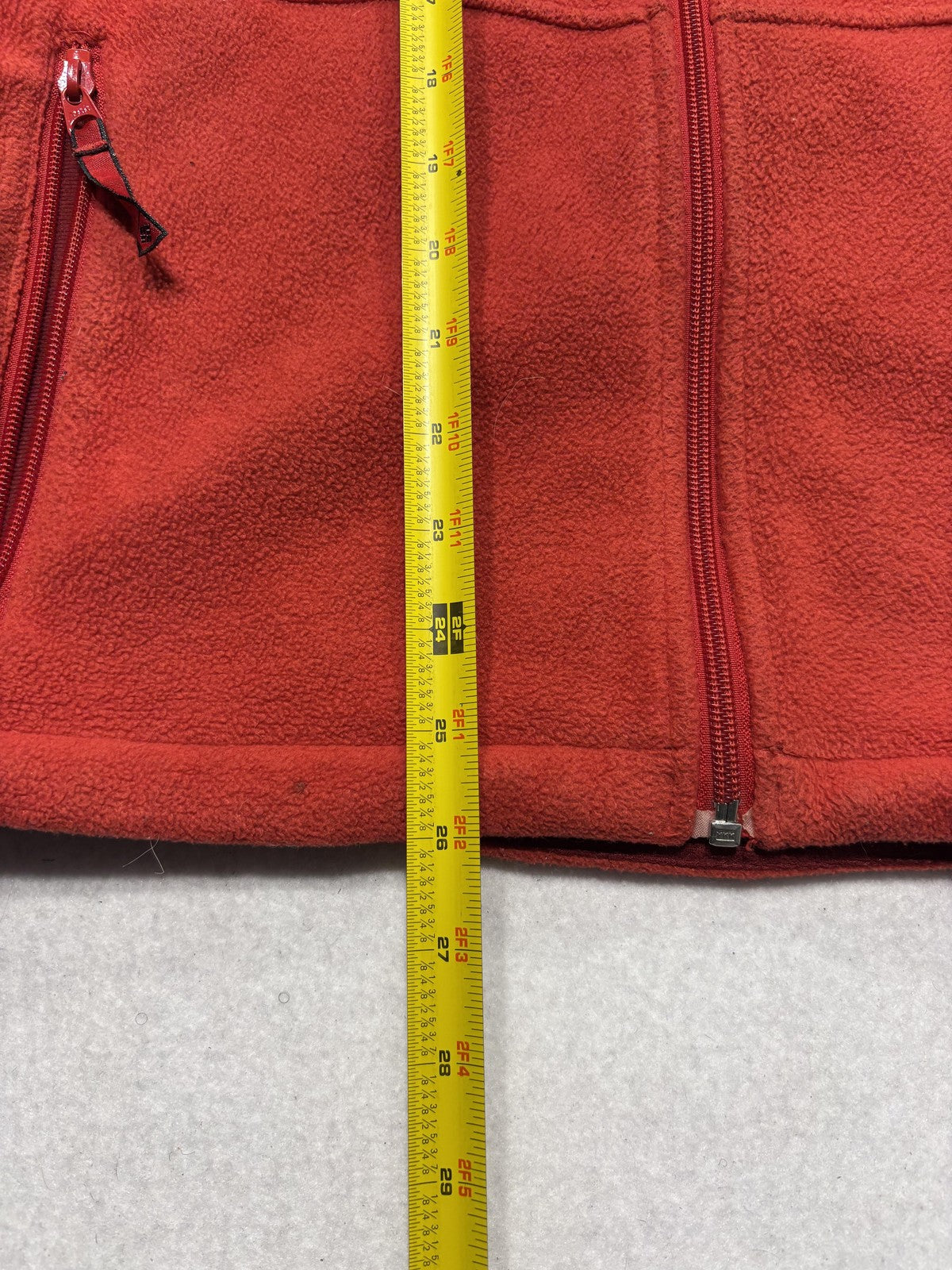 Columbia Jacket Mens Small Red Fleece Full Zip Chi Omega College Windbreaker