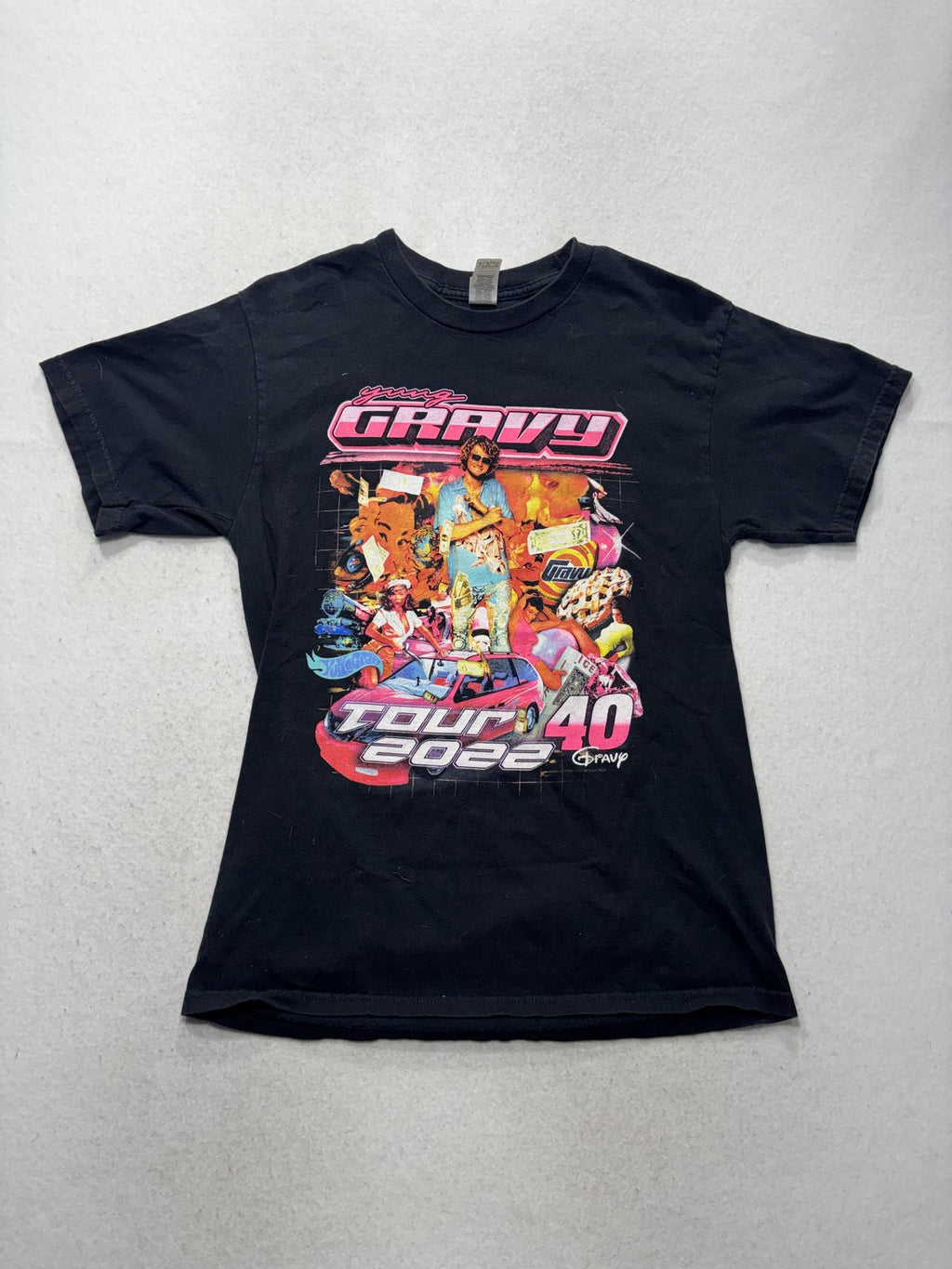 Gildan Hammer Shirt Mens Medium Black Yung Gravy Tour 2022 Graphic Tee Concert