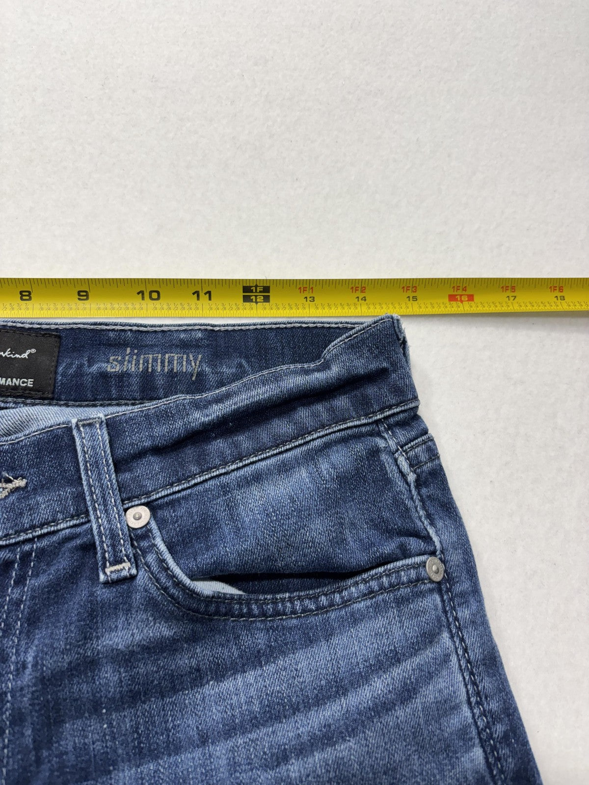 7 For All Mankind Slimmy Jeans Mens 30x31 Blue Slim Straight Stretch Denim Luxe