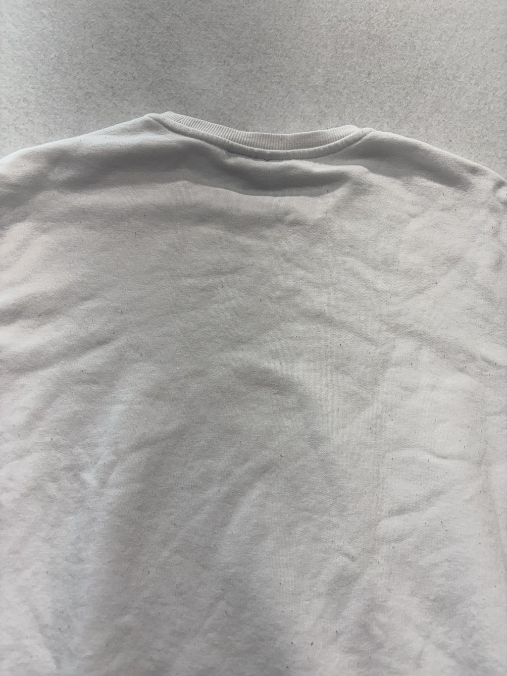 Michael Kors Sweatshirt Mens Small White Fleece Crew Neck MK Logo Pullover