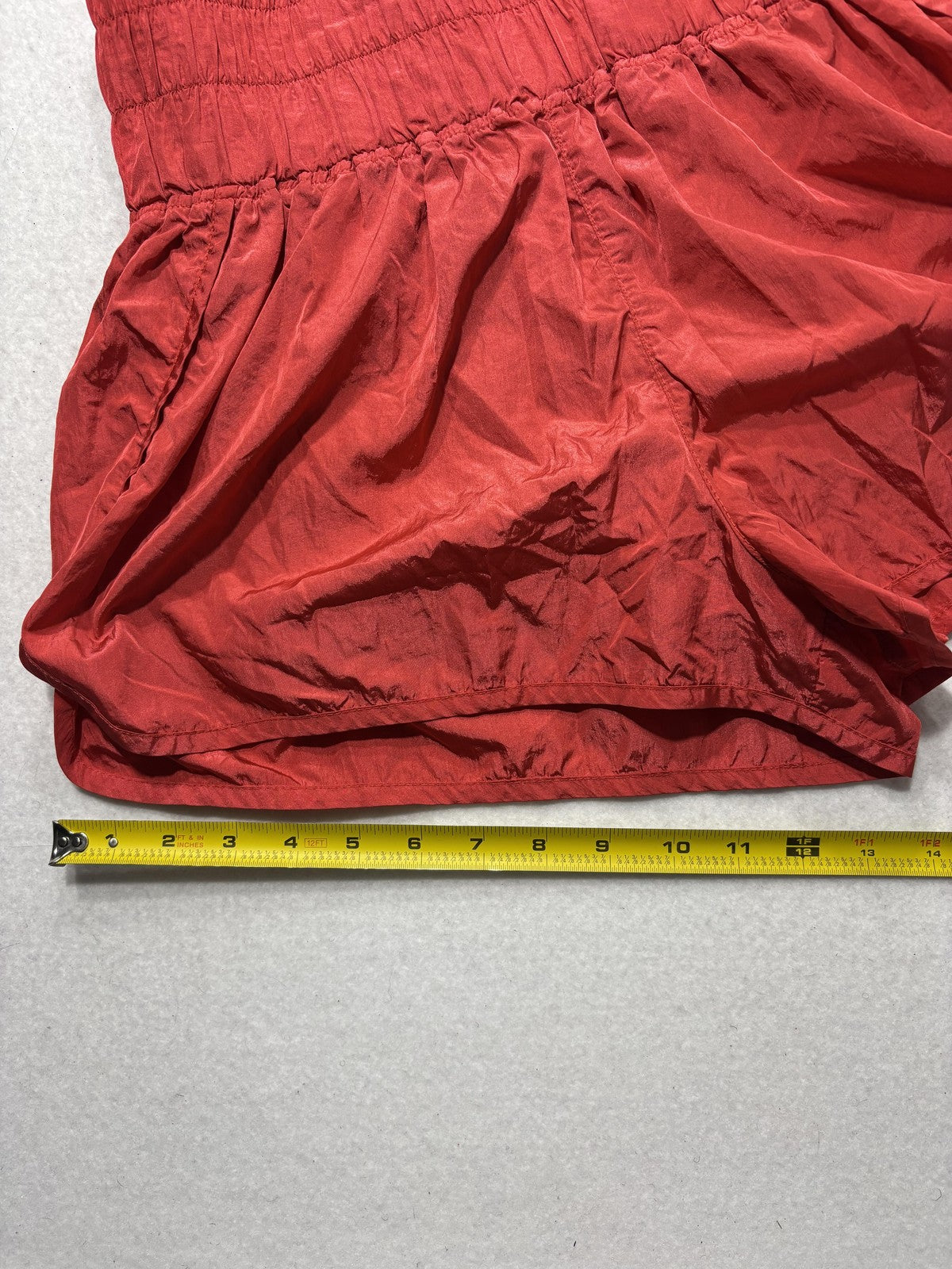 FP Movement Shorts Womens XL Red High Waist Lined Elastic Lightweight Running