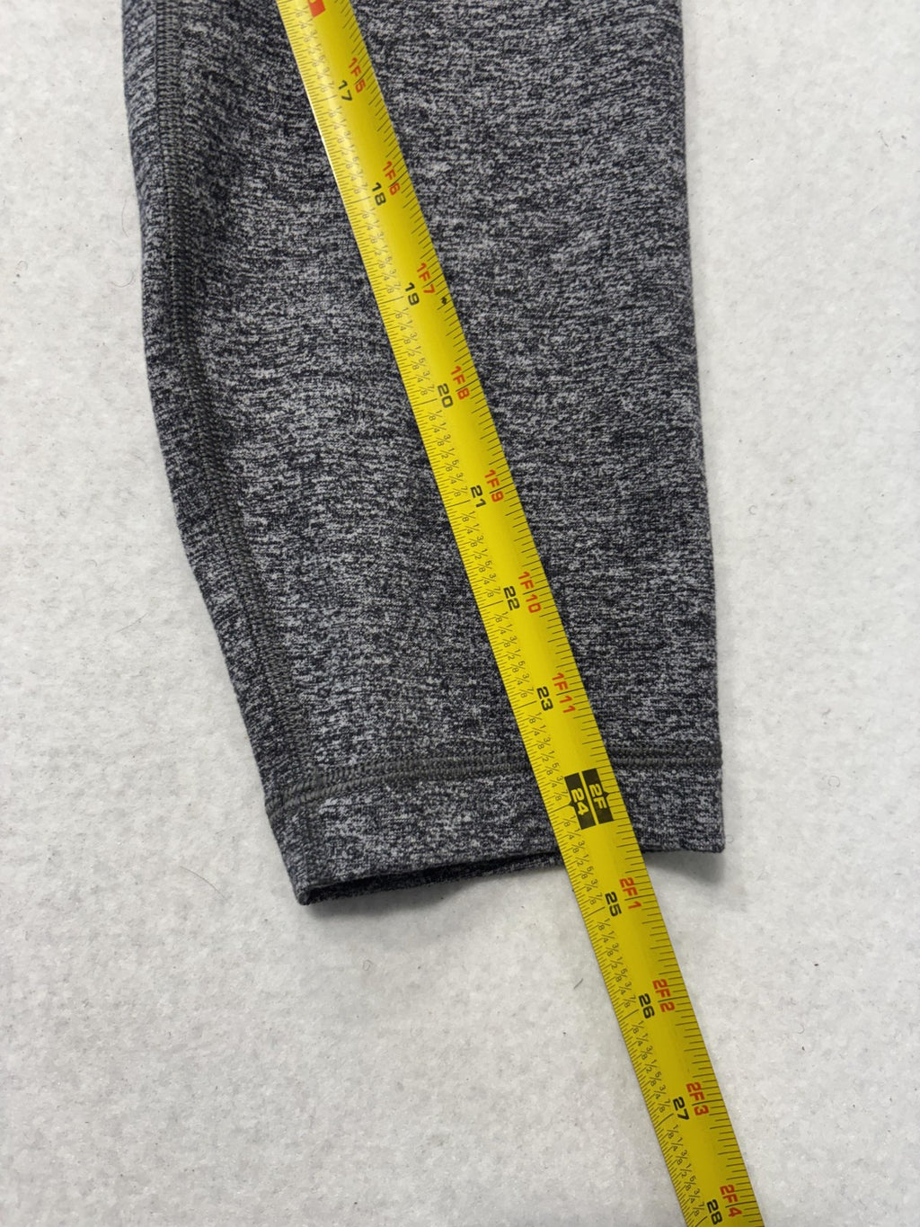 Lululemon Leggings Womens 10 Gray High Rise 25" Inseam Ankle Yoga Stretch Active