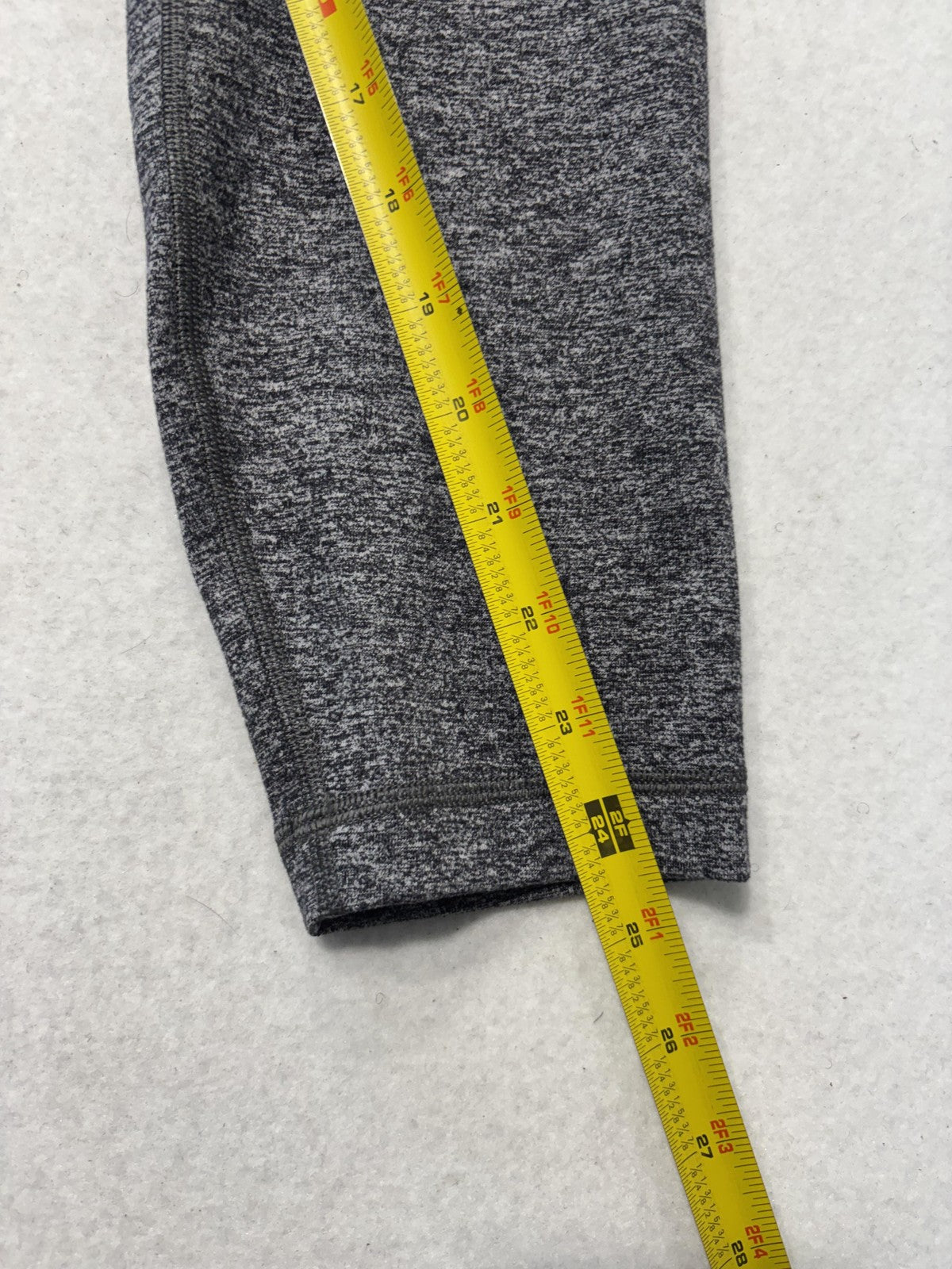 Lululemon Leggings Womens 10 Gray High Rise 25" Inseam Ankle Yoga Stretch Active