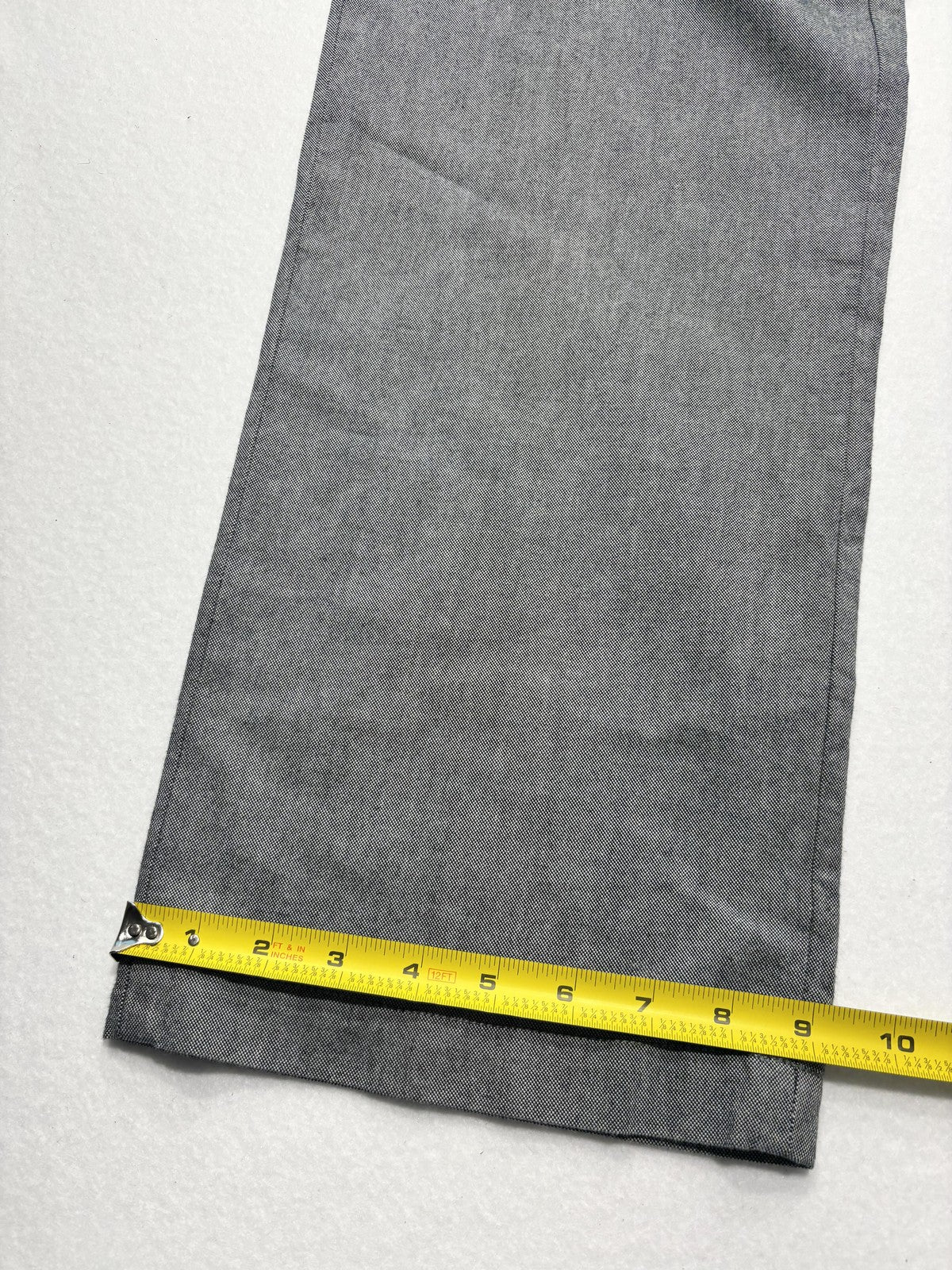 Banana Republic Chino Pants Mens 36x34 Gray Straight Fit Chambray Casual Work