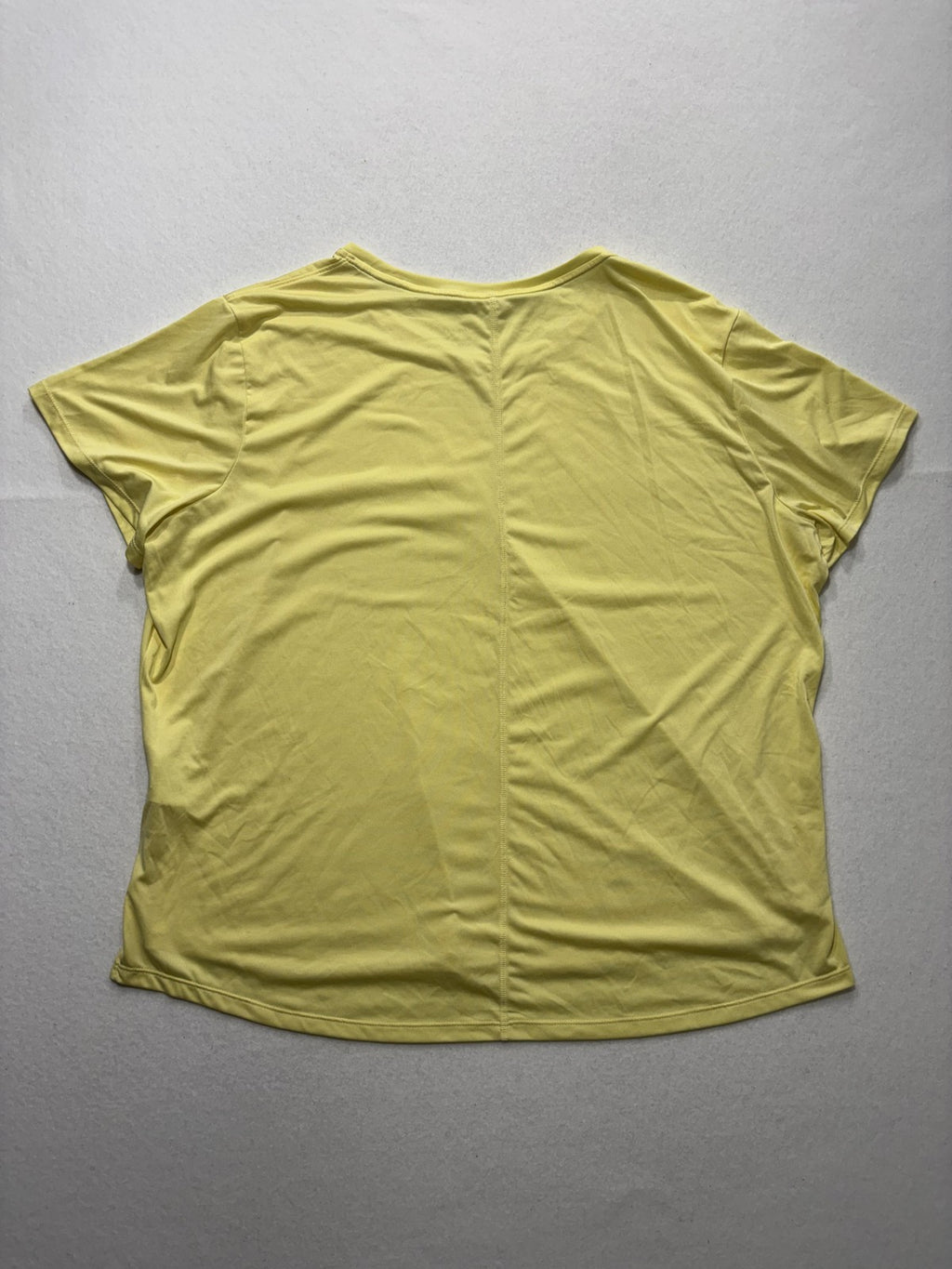 Nike Shirt Womens XXL Yellow Dri-FIT Crew Neck Short Sleeve Running Athletic Top