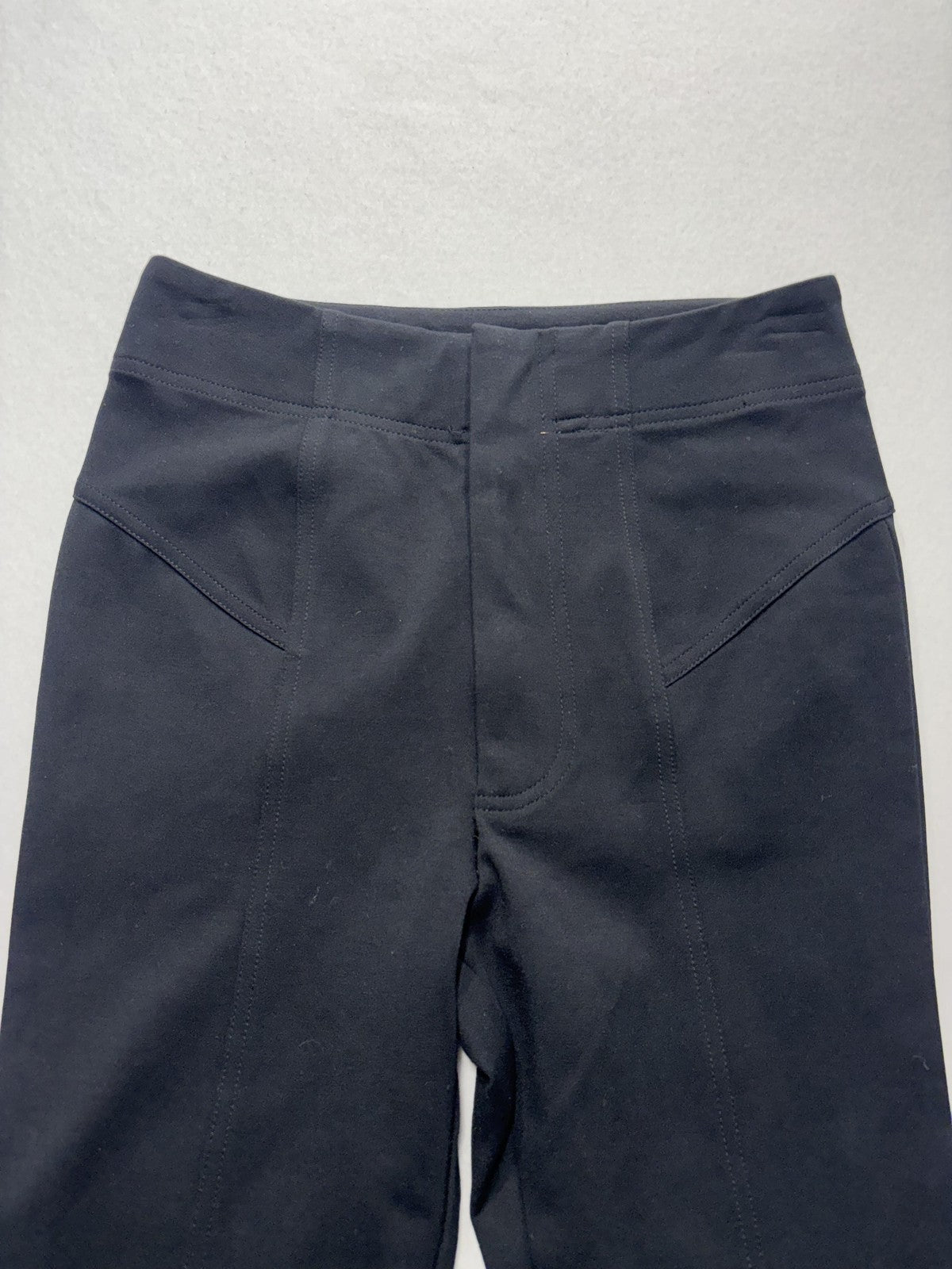 Free People Leggings Womens 6 Black Knit Elastic Waist Ankle Stretch Pull On