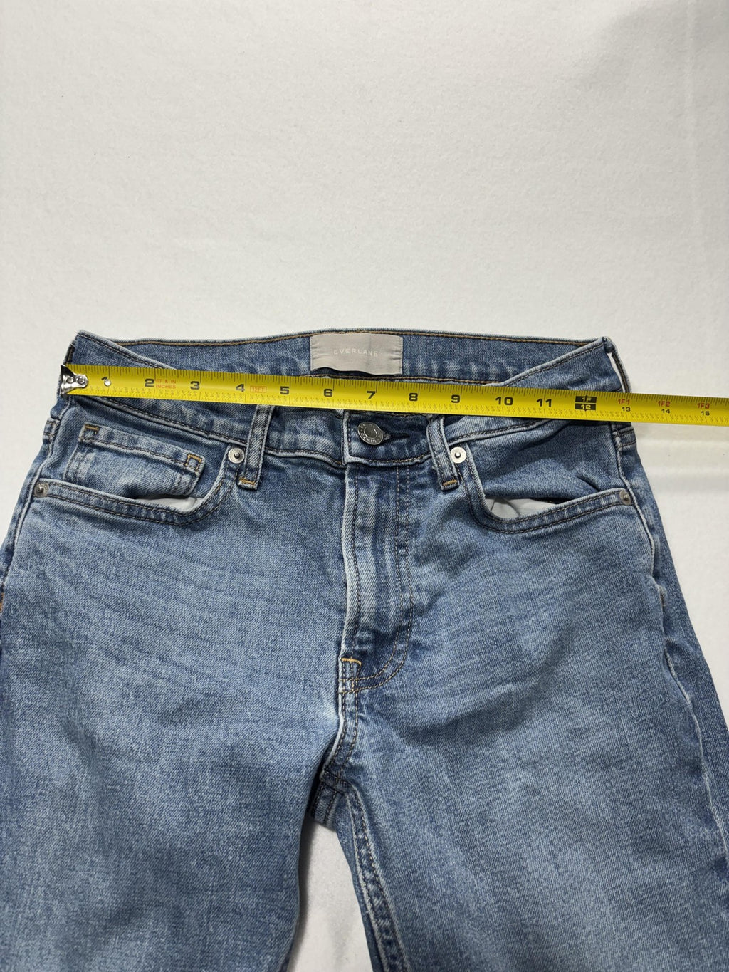 Everlane Jeans Womens 28 Blue Medium Wash Skinny Mid Rise Stretch 28x28.5