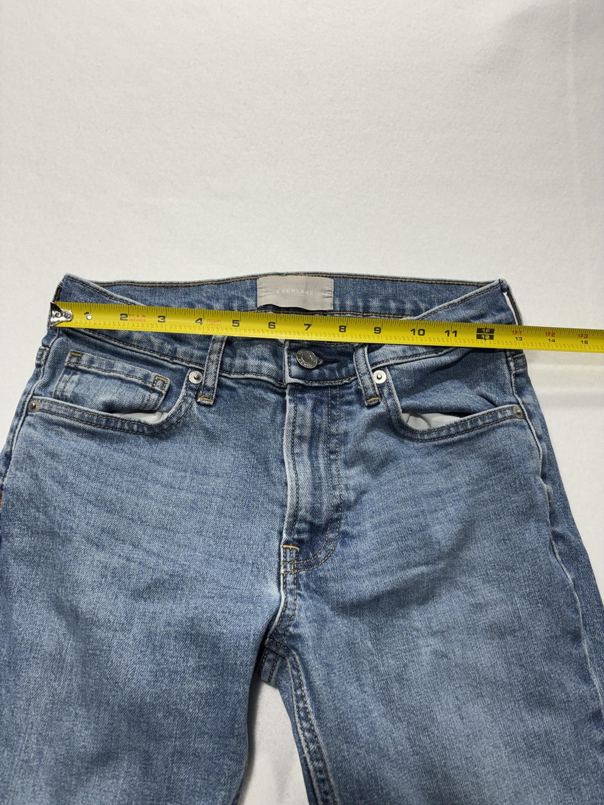 Everlane Jeans Womens 28 Blue Medium Wash Skinny Mid Rise Stretch 28x28.5