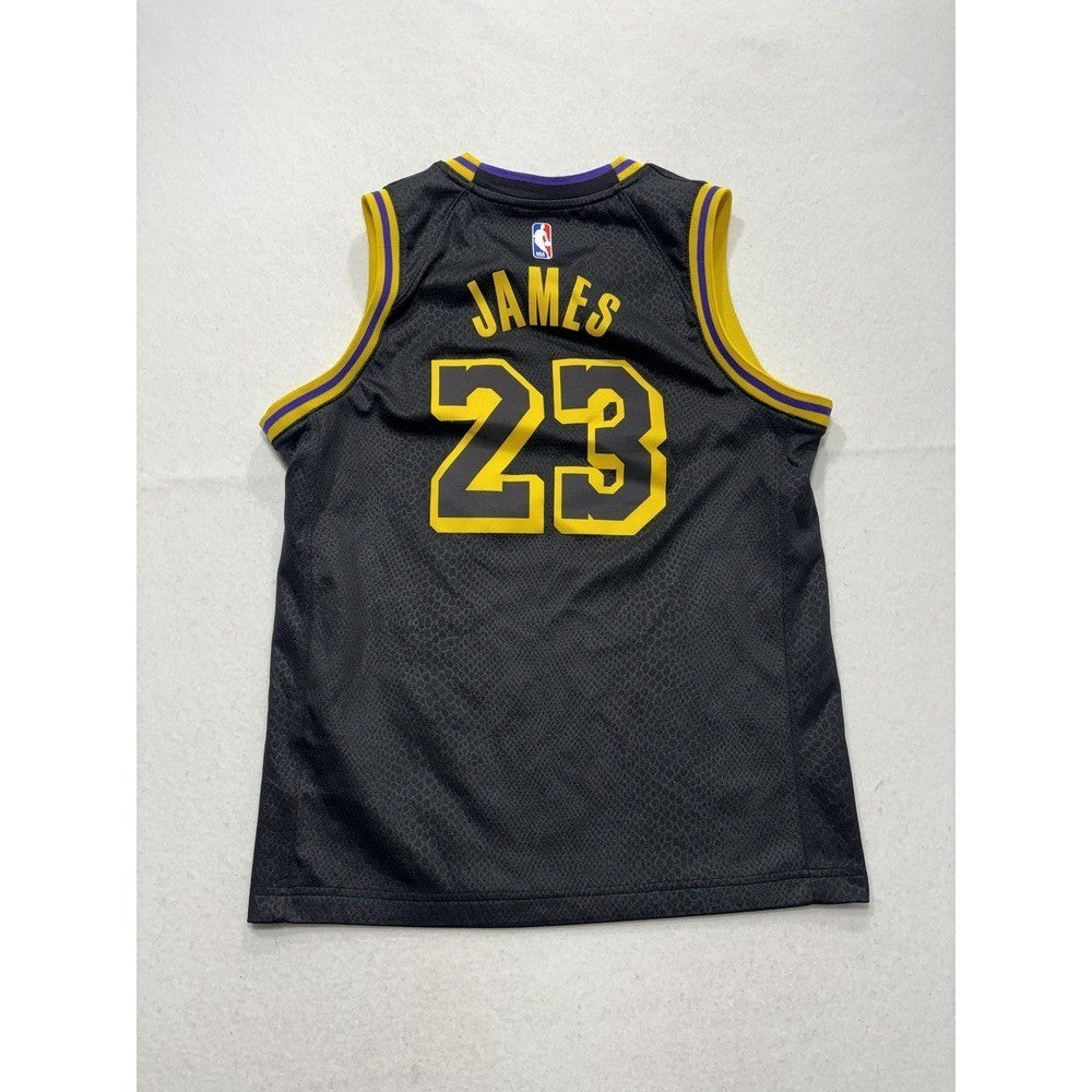 Los Angeles Lakers Jersey Boys Large Black NBA Basketball Nike LeBron James 23