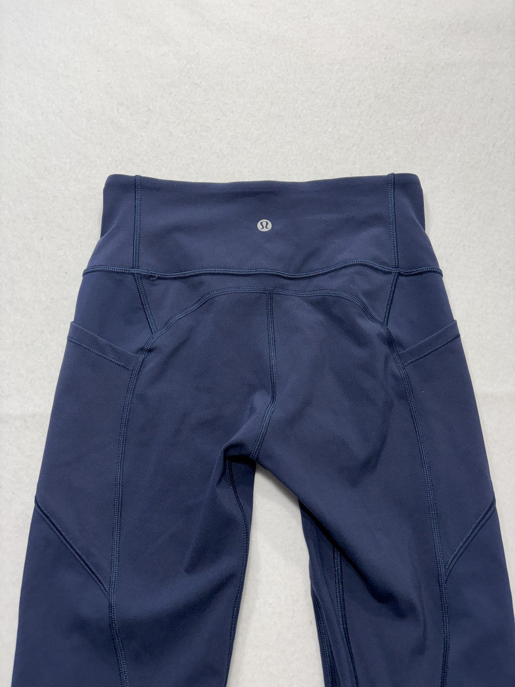 Lululemon Leggings Womens 4 Blue High Rise Cropped 24" Inseam Pocket Stretch