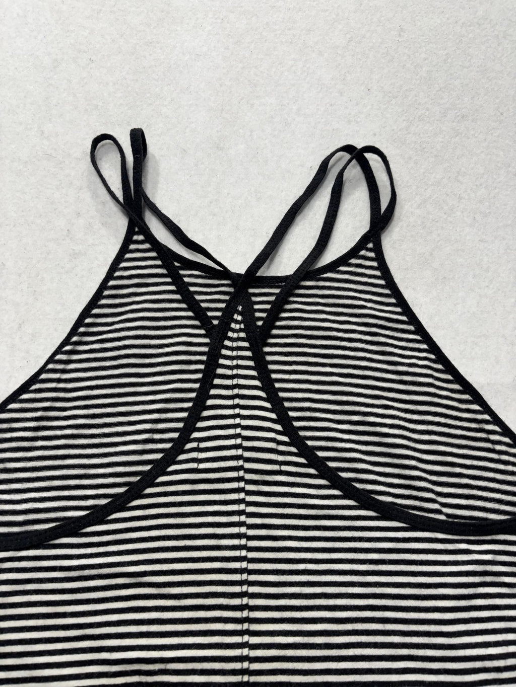 Hollister Tank Top Womens Medium Black White Stripe Halter Cami Strappy 374654