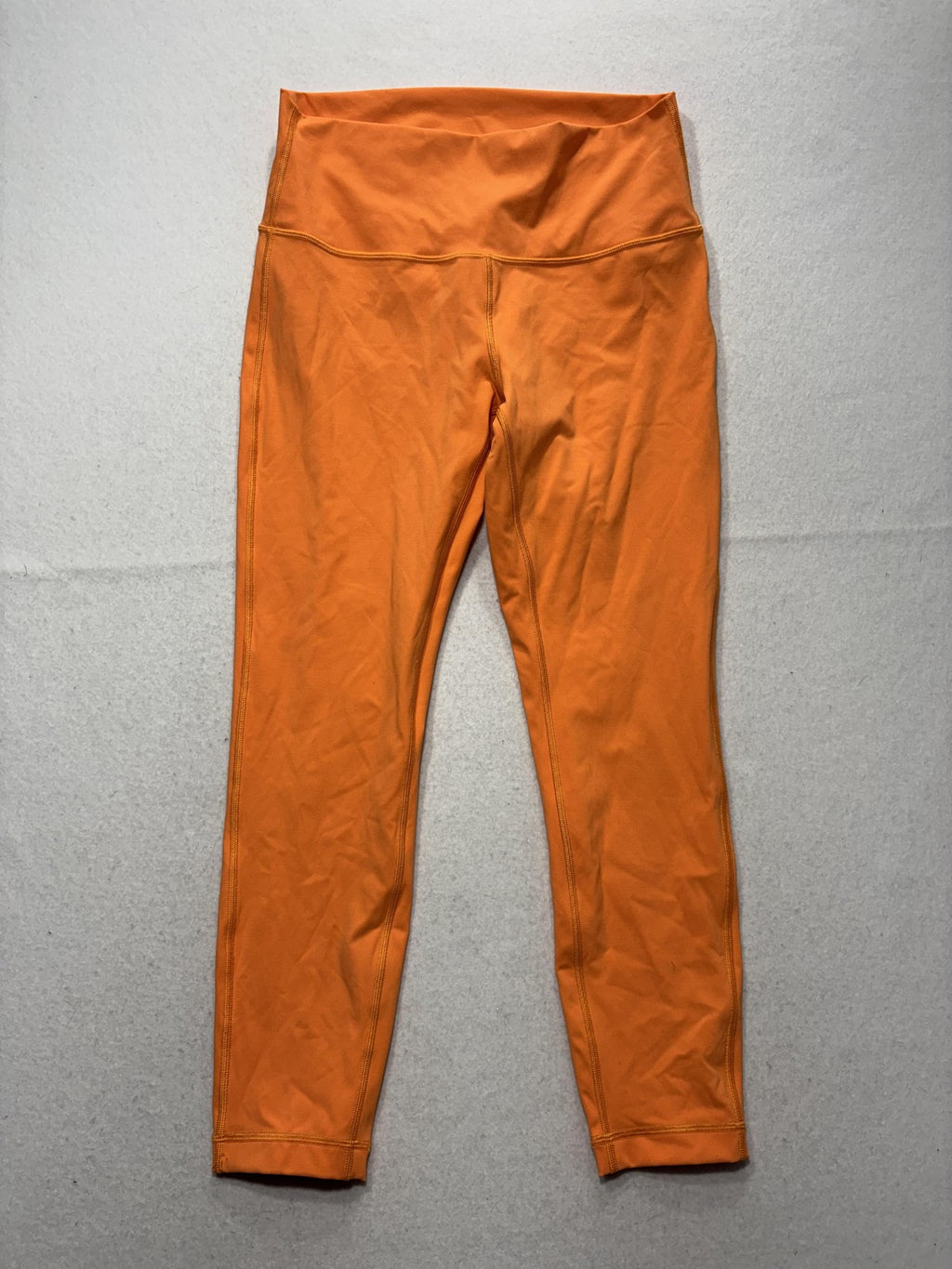 Lululemon Leggings Womens 10 Orange High Rise 25" Inseam Ankle Stretch Yoga