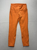 Lululemon Leggings Womens 10 Orange High Rise 25" Inseam Ankle Stretch Yoga