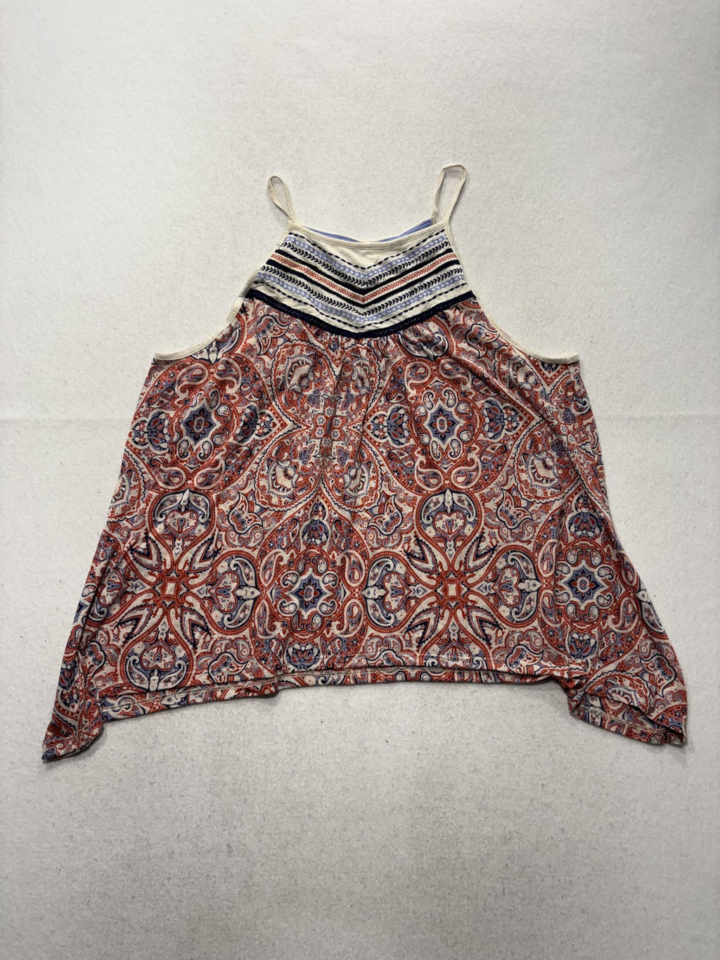 Xhilaration Tank Top Juniors 2XL Multicolor Paisley Halter Cami Boho Summer