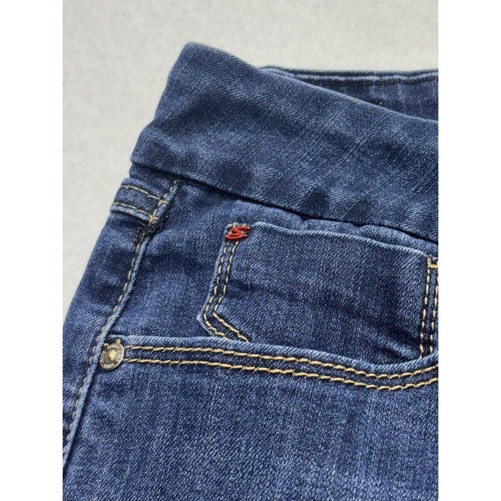 Seven7 Jeans Womens 16 Blue Medium Wash Mid Rise Straight Stretch 34x31