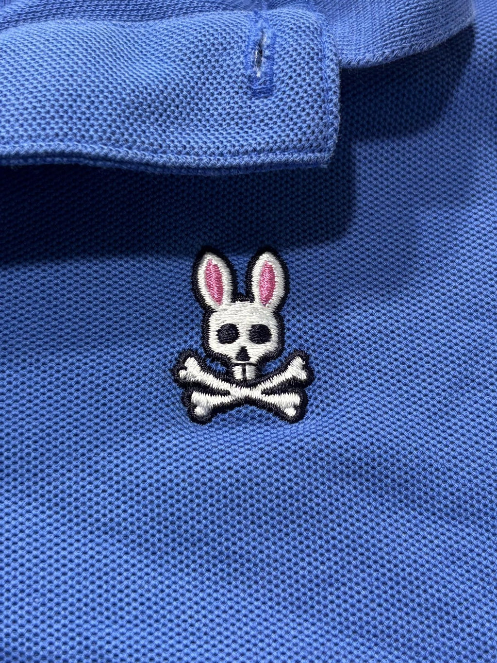 Psycho Bunny Polo Shirt Boys 14-16 Blue Pima Cotton Embroidered Logo Knit