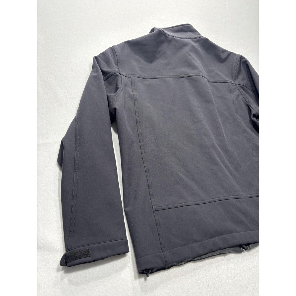 REI Softshell Jacket Mens Medium Black Full Zip Stand Collar Hiking Outdoor