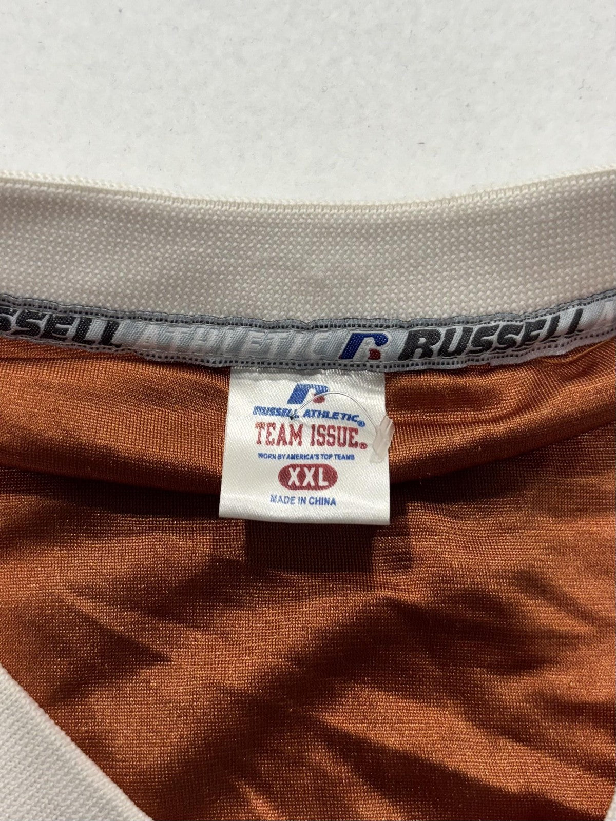 Texas Longhorns Jersey Mens 2XL Orange NCAA Football Russell Athletic Team Issue