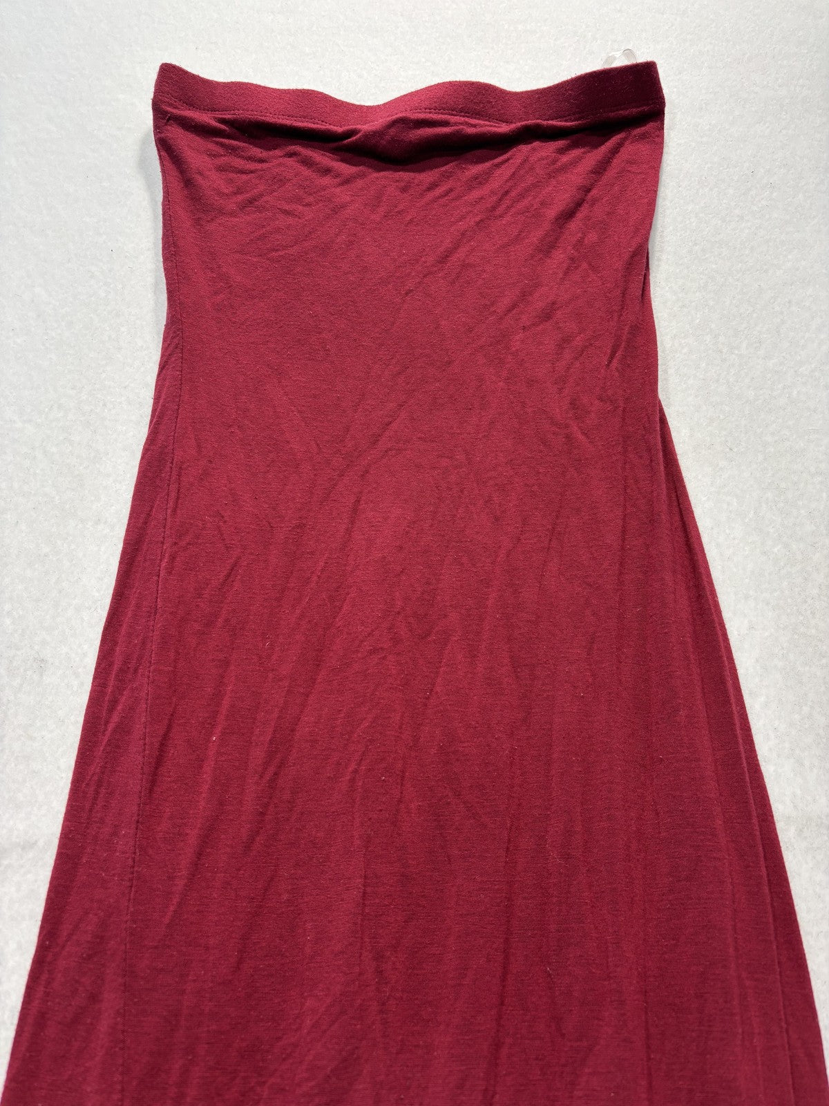 Better Be Dress Womens Small Red Strapless Jersey Maxi Tube Bodycon Casual