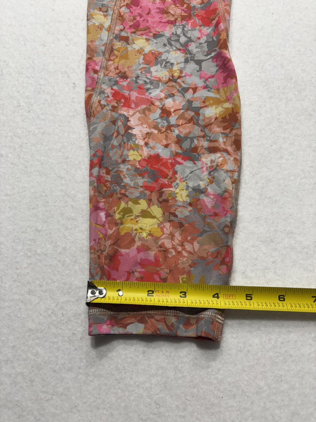 Lululemon Leggings Womens 6 Multi Floral High Rise 25.5" Inseam Ankle Pocket