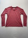 Columbia PFG Omni-Shade Shirt Womens M Pink Crew Neck Long Sleeve Sun Protection