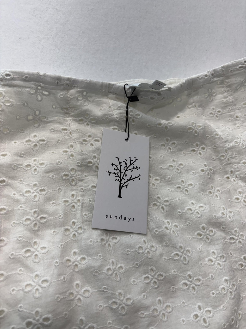 Sundays Skirt Womens XS White Clayton Eyelet Lace Floral Mini Lined Summer