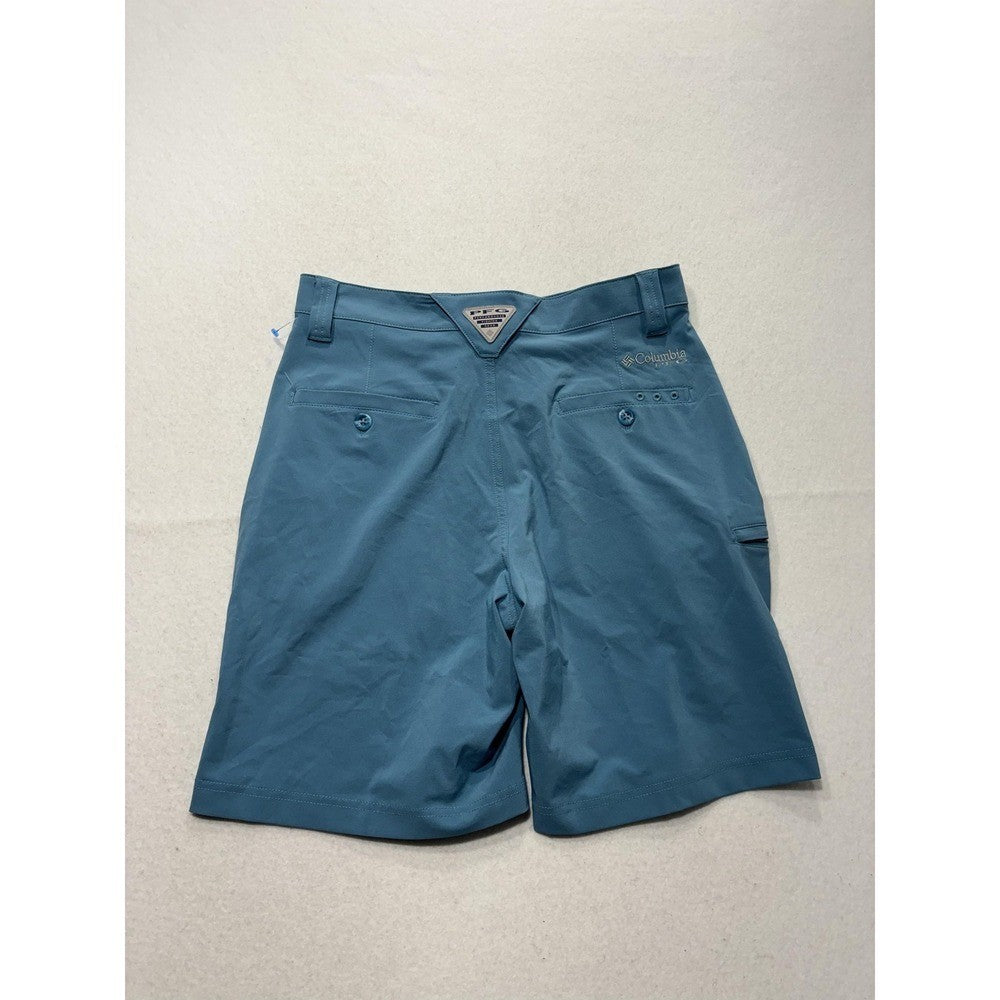 Columbia PFG Grander Marlin Shorts Mens 28 Blue 8" Inseam Omni-Shade Fishing