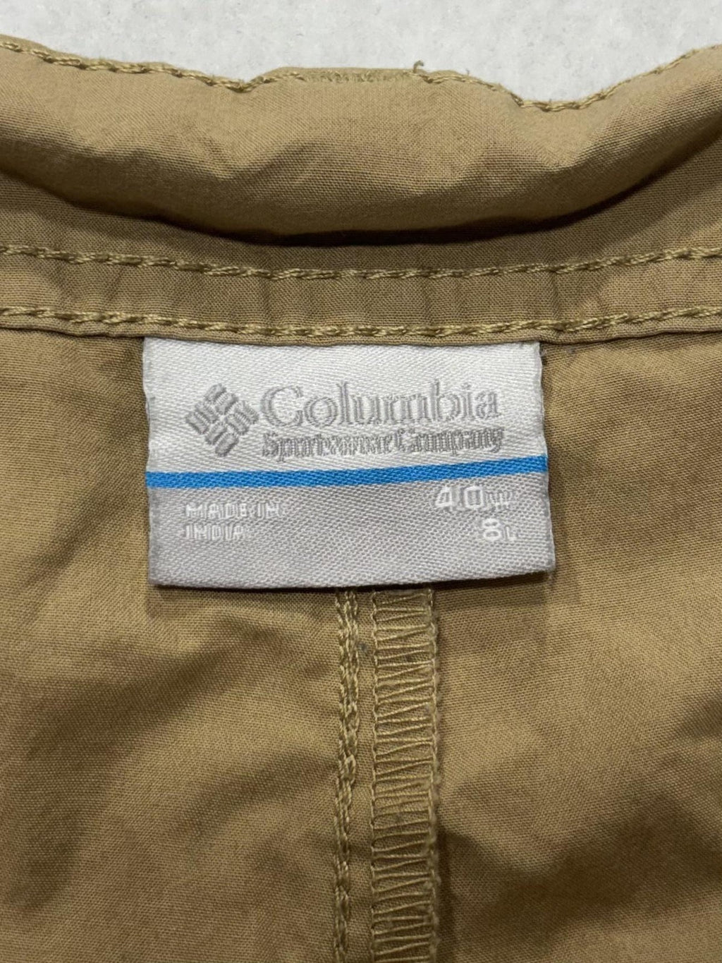 Columbia Chino Shorts Mens 40 Beige 9" Inseam Lightweight Canvas Casual Outdoor