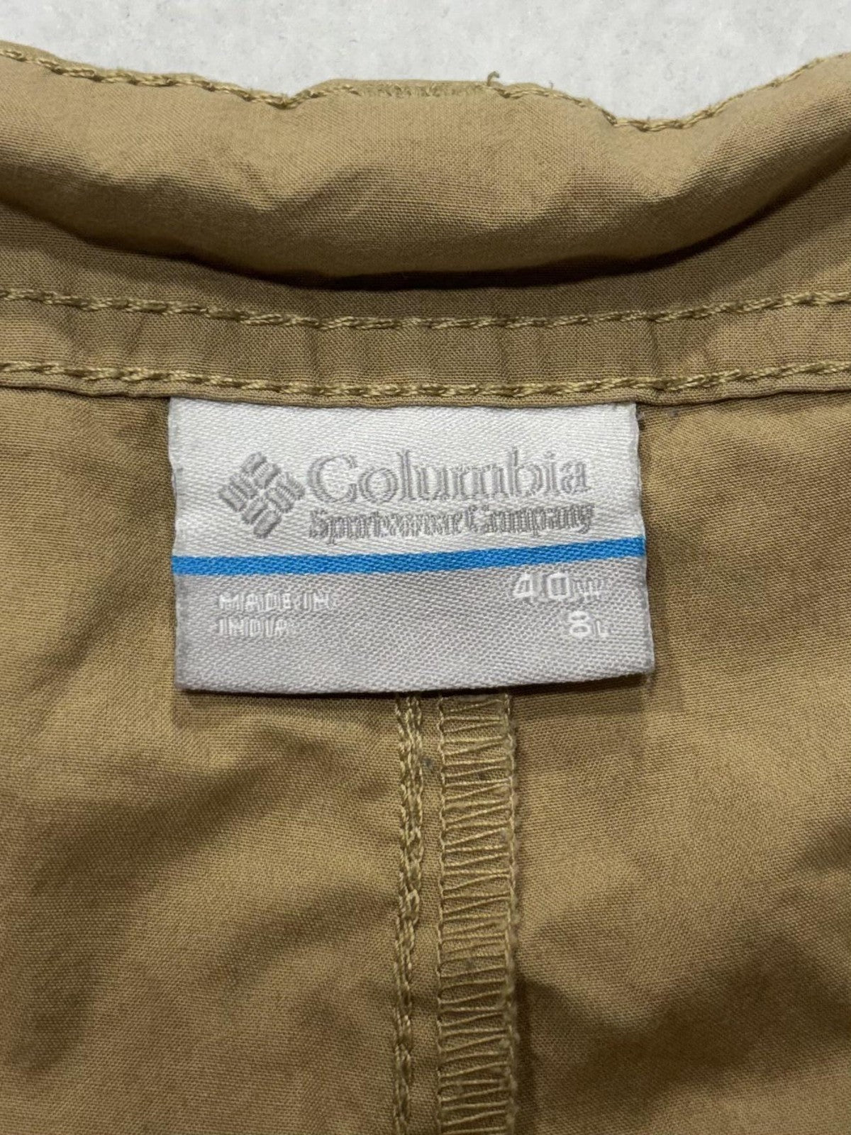 Columbia Chino Shorts Mens 40 Beige 9" Inseam Lightweight Canvas Casual Outdoor