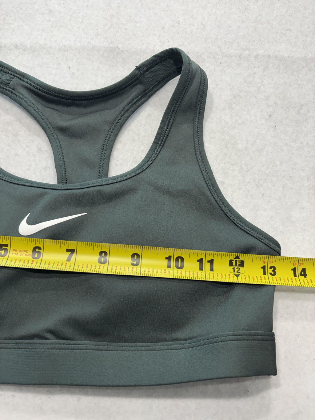 Nike Sports Bra Womens Small Green Racerback Medium Support Padded Logo Athletic