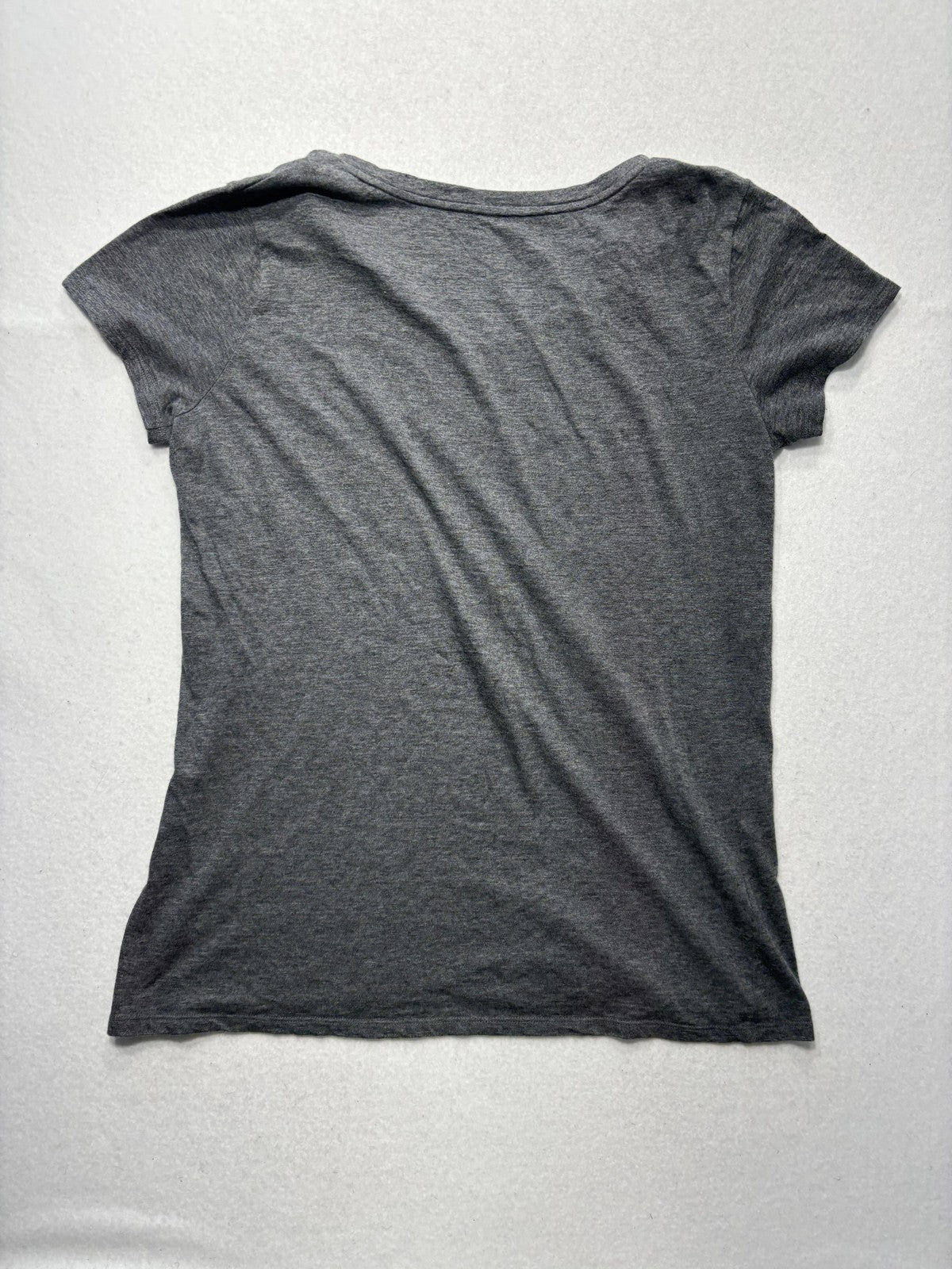 MICHAEL Michael Kors Shirt Womens Medium Gray Leopard MK Logo Short Sleeve Tee