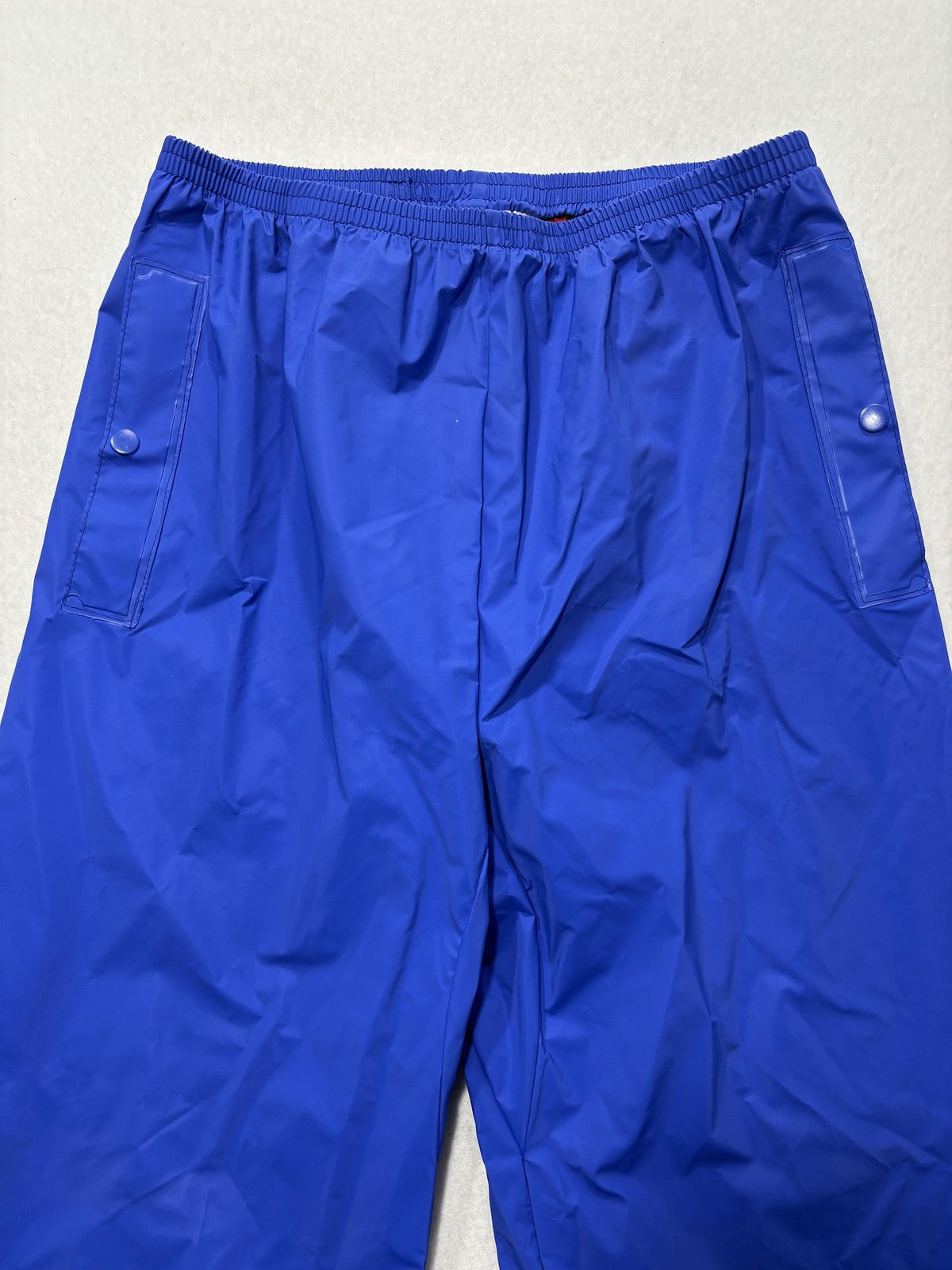 Columbia Rain Pants Mens Small Blue Elastic Waist Lined Waterproof Outdoor