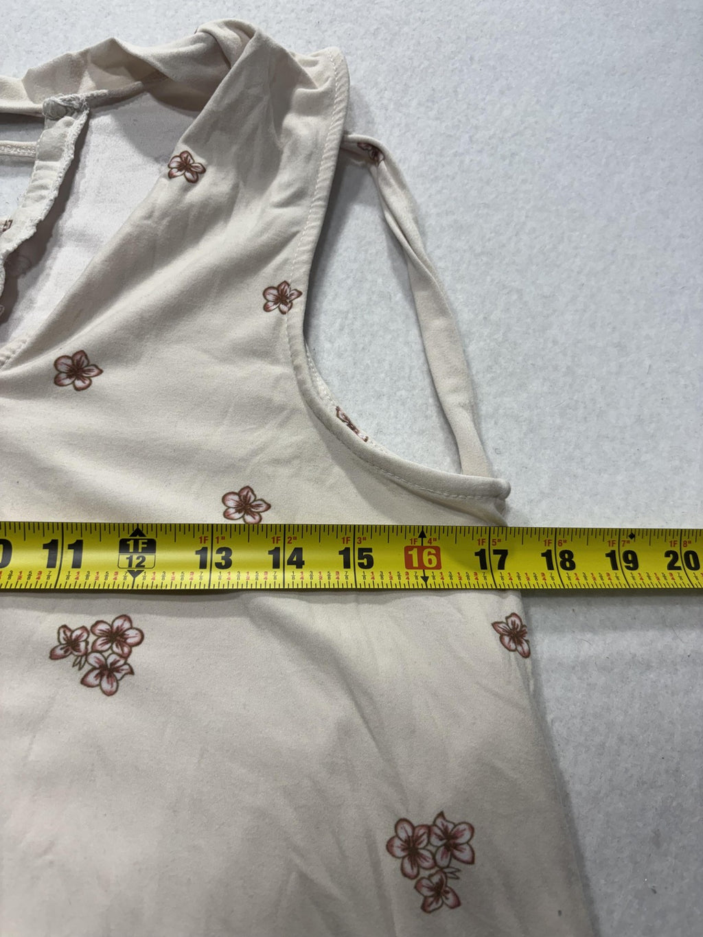 No Boundaries Girls White Floral V Neck Sleeveless Sundress L 11-13 Casual