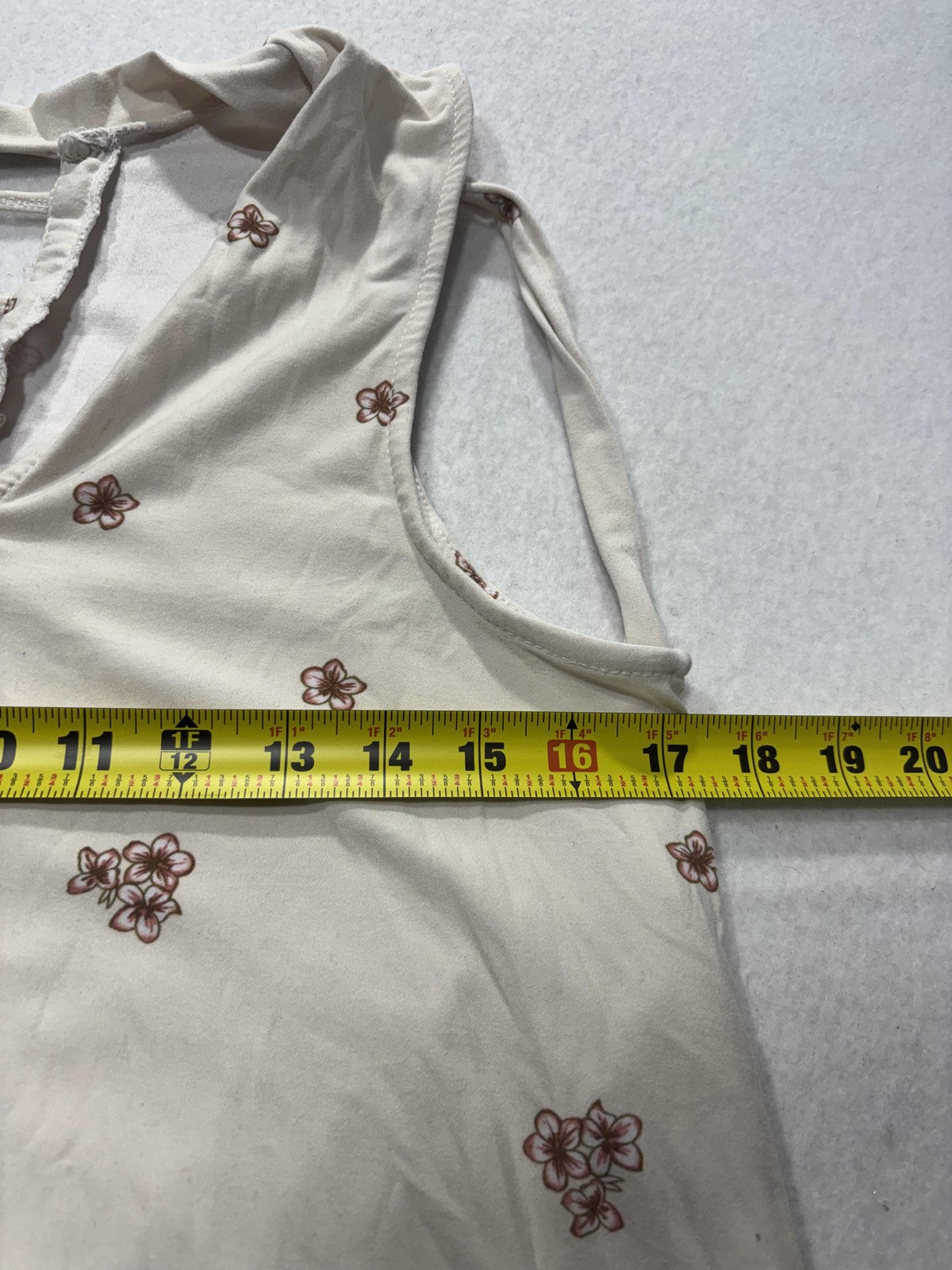 No Boundaries Girls White Floral V Neck Sleeveless Sundress L 11-13 Casual