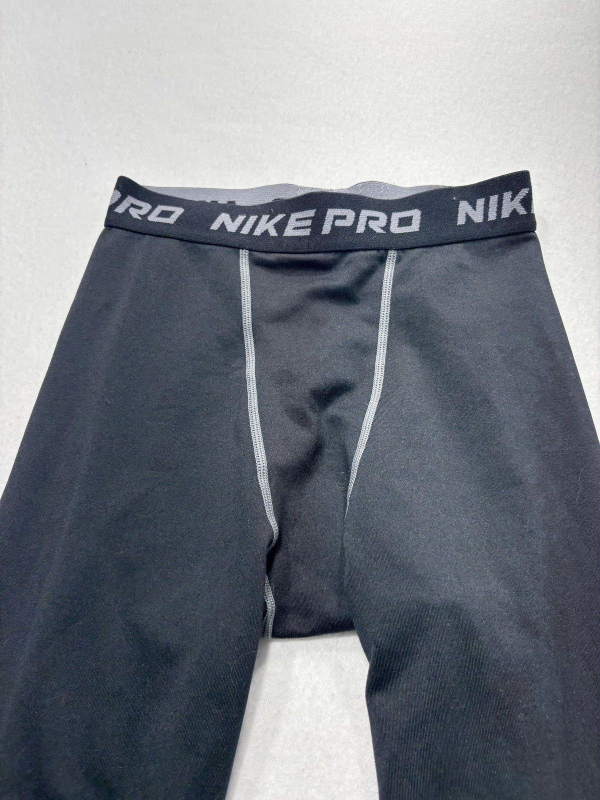 Nike Pro Compression Leggings Boys Large 14-16 Black NikeFIT Running Athletic