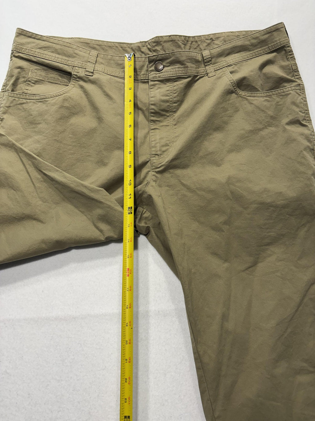 Columbia Khaki Pants Mens 40x34 Green Regular Fit Canvas Stretch Casual Outdoor