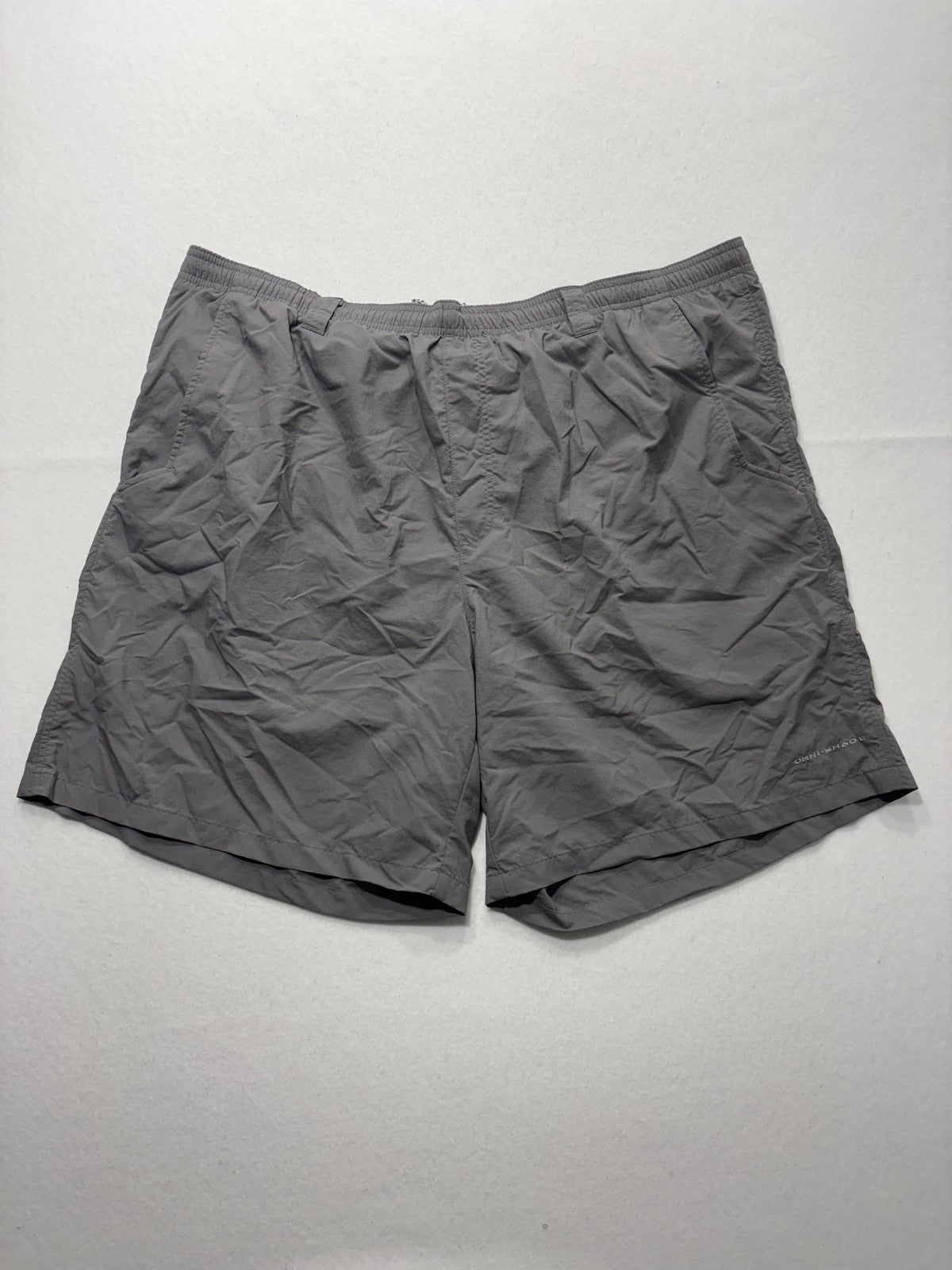 Columbia PFG Omni-Shade Swim Shorts Mens Big 1X Gray Fishing Quick Dry Lined